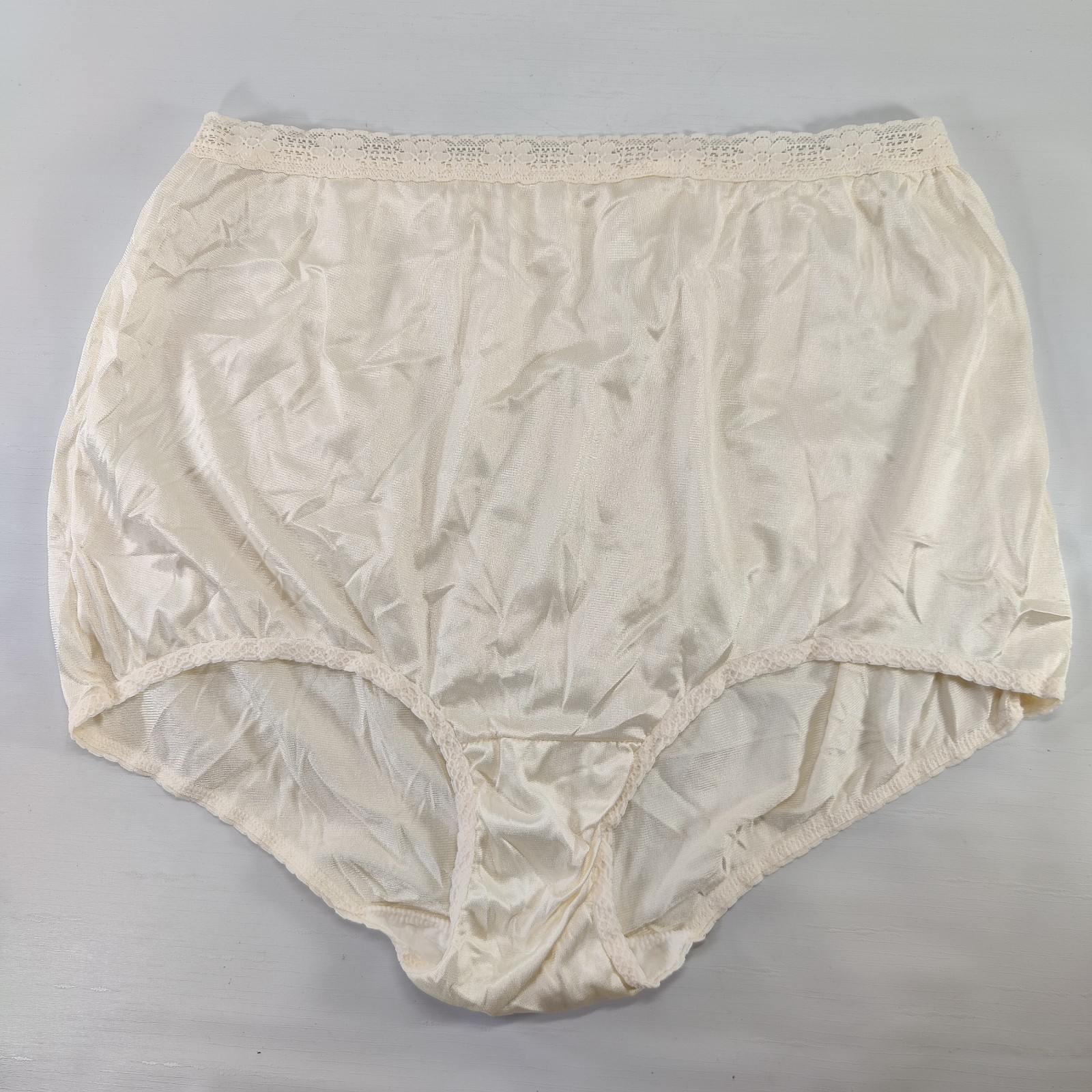 Vtg LovePats Granny Panty Sz 10 Ivory Off White Cotton Gusset