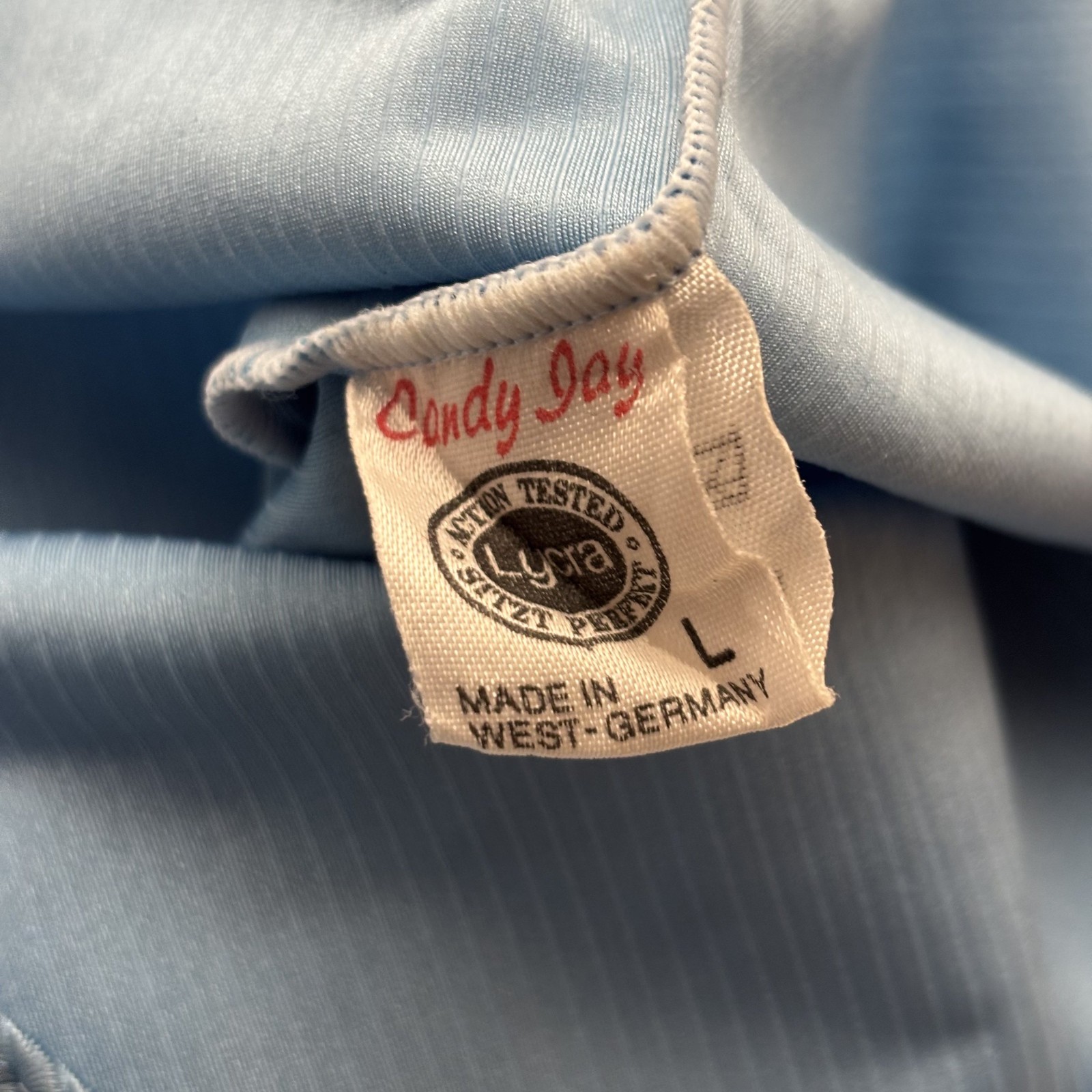 Exlusive Candy Jay Sky Blue Leotard 80s-90s / Retro Aerobics / West Germany