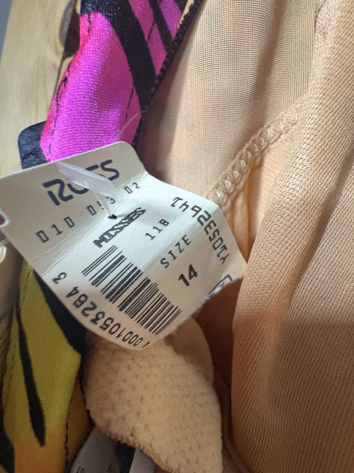 Catalina Neon Splash One Piece Swimsuit Bathing Suit Size 14 USA VTG 80s 38/32