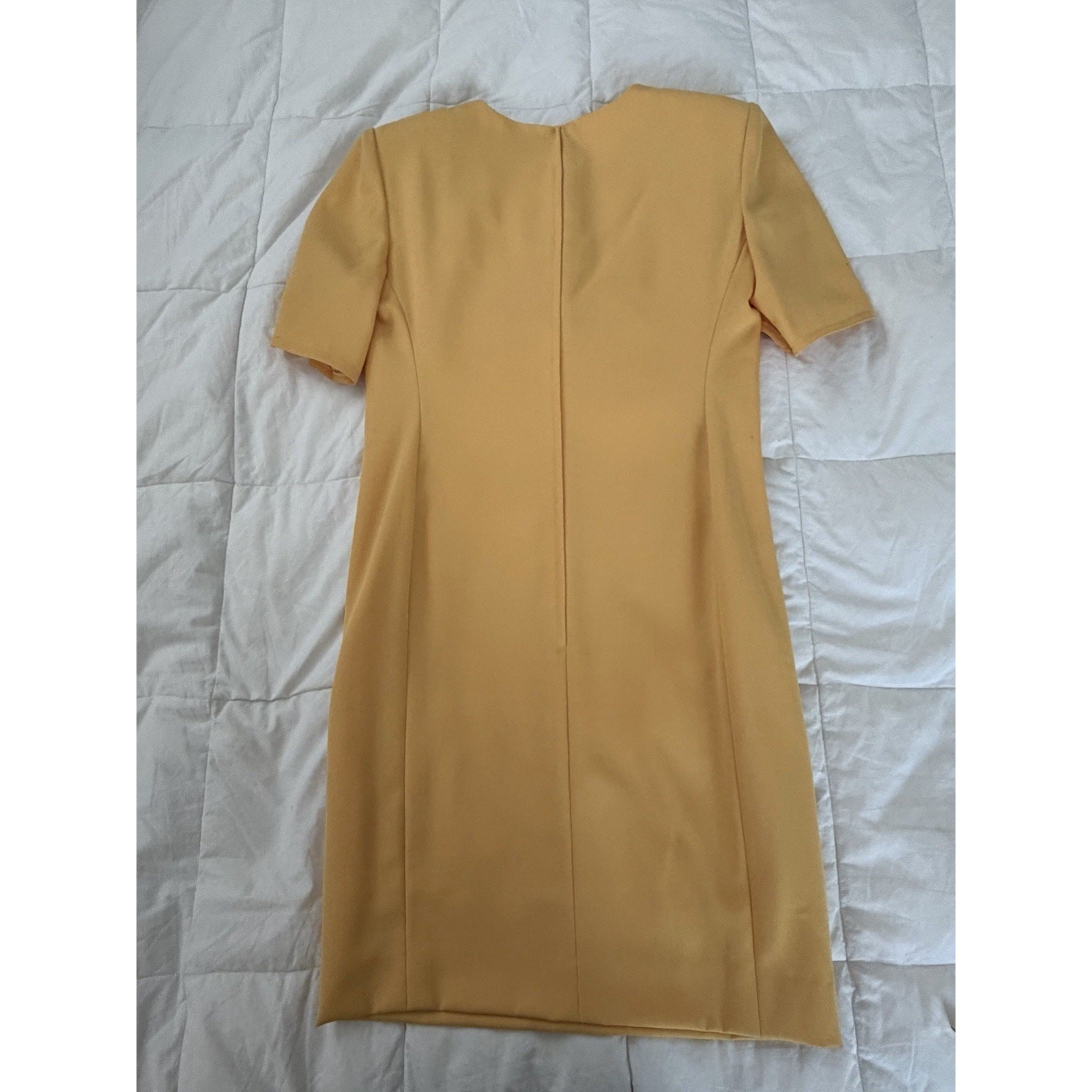 Valentino Orange Shift Dress Vintage 90s Size IT 38 US 4 Miss V Button Up Italy