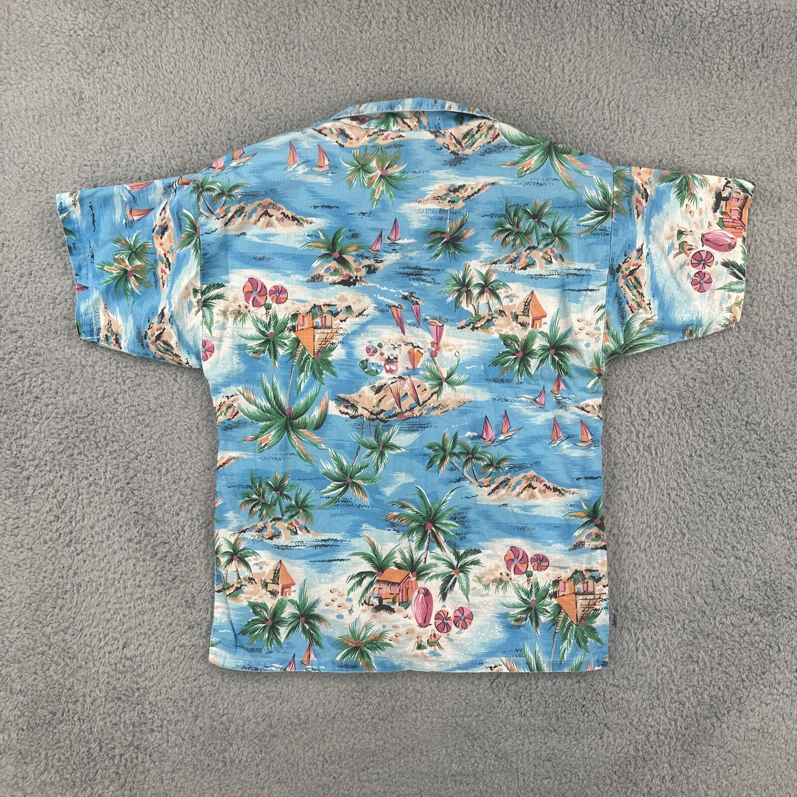 Vintage Palmetto’s 90s Women’s Size S Hawaiian Beach Camp Button Up Shirt EUC