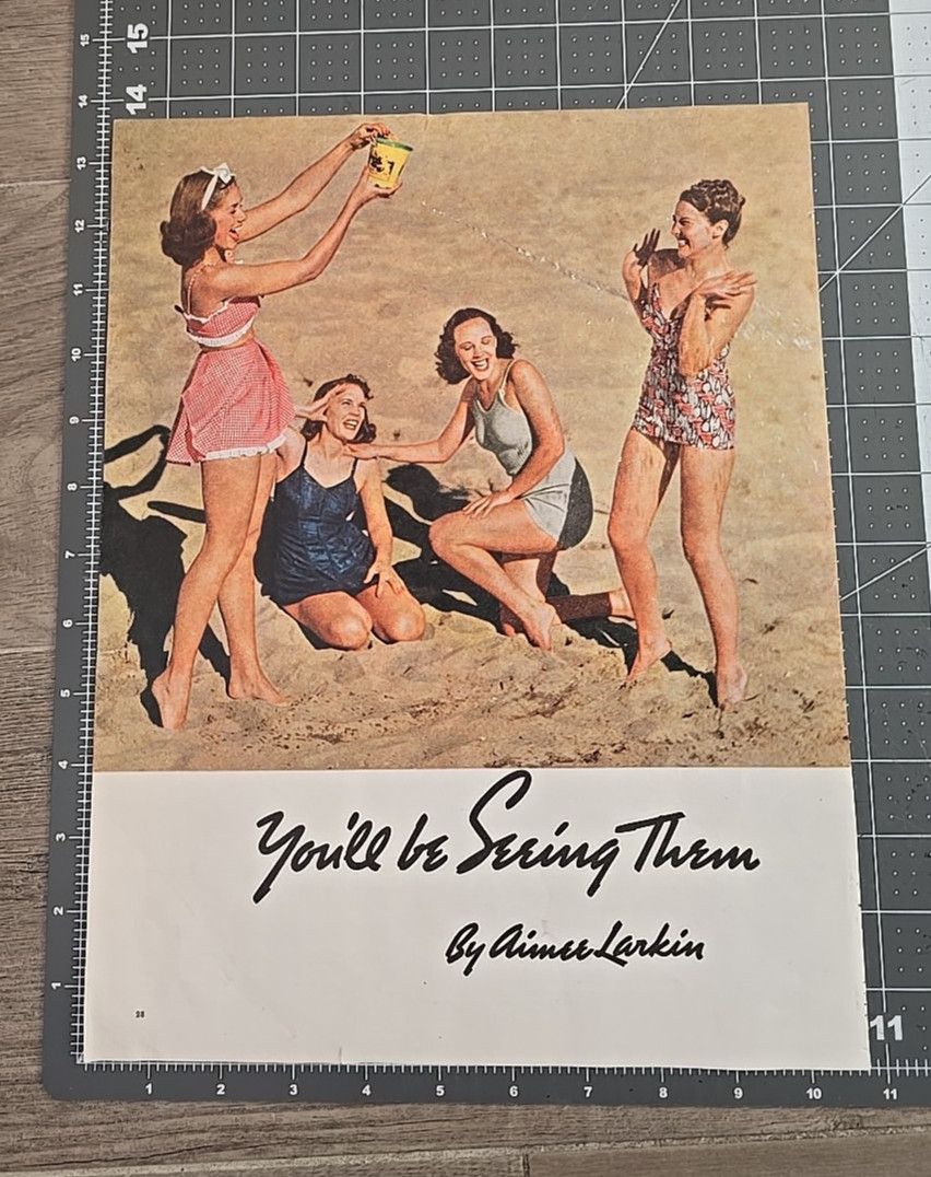 1939 Womens Catalina Swimsuit Magazine Advertisement vintage fashion Swimsuits