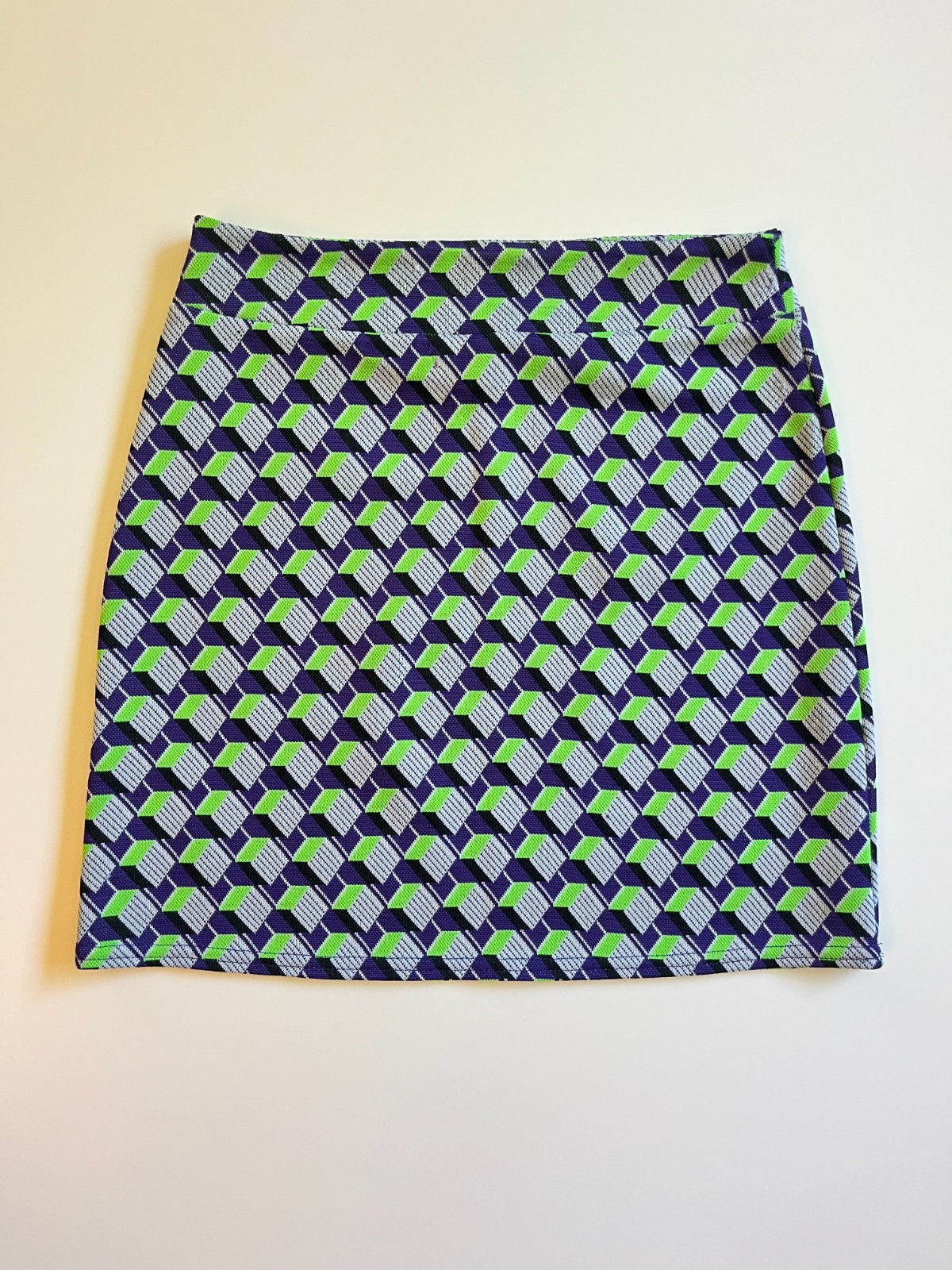 Vintage 90s Geometric Knit Mini Shirt by Daang Goodman Tripp NYC, Size M