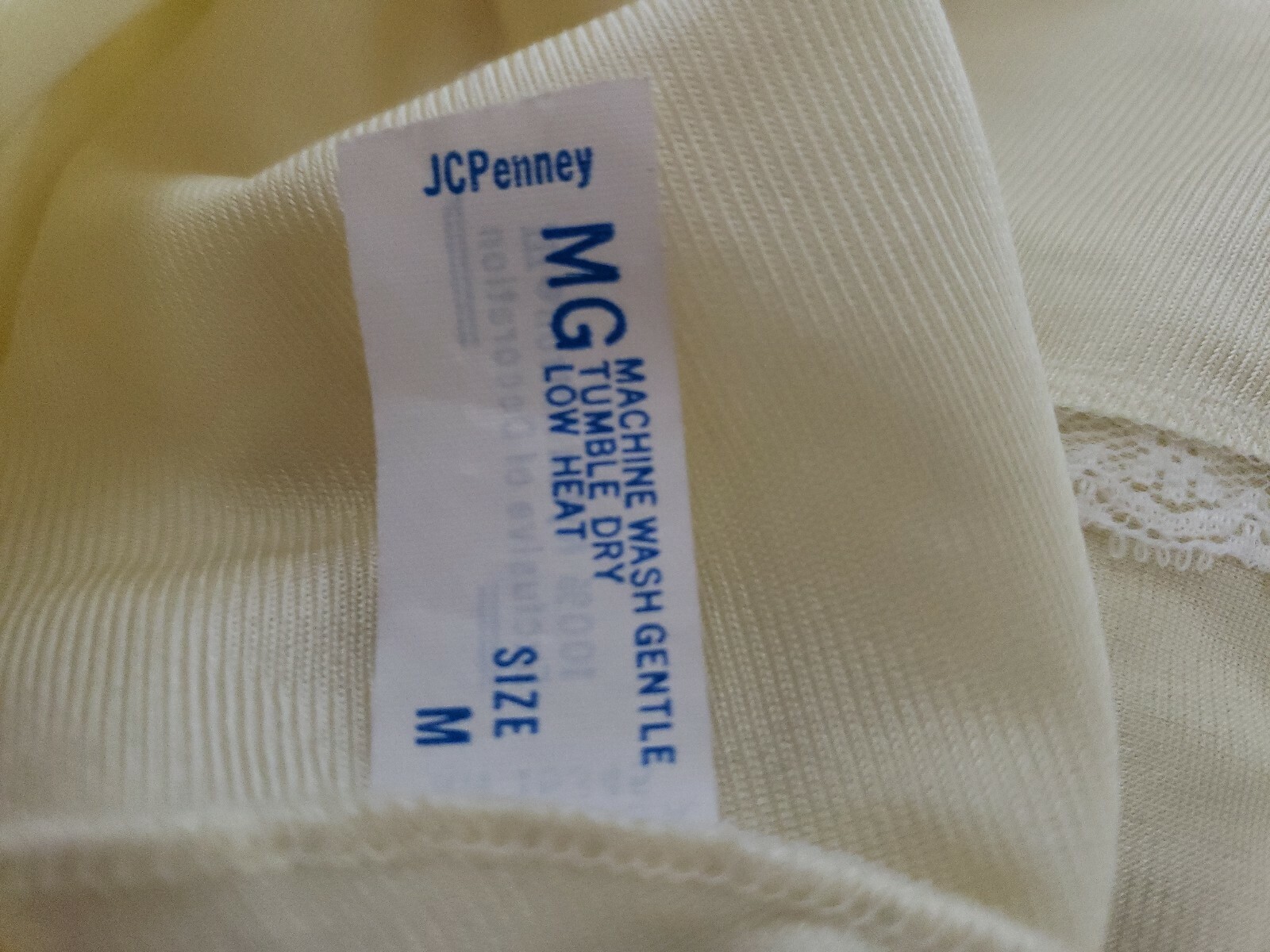 L Jolie Two Vintage Lingerie Satan Yellow Gown Size M.