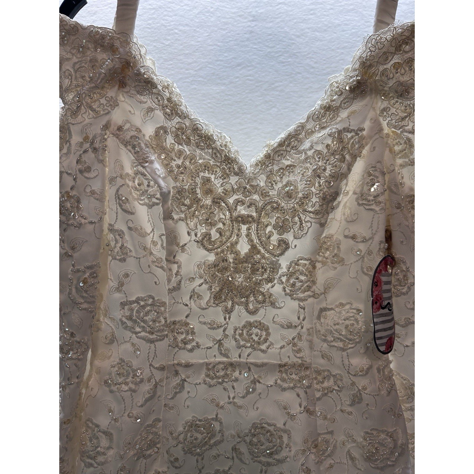 Bridal By Justine VTG Cocktail Bridal Dress Women’s Sz Small Sequined Beaded EUC