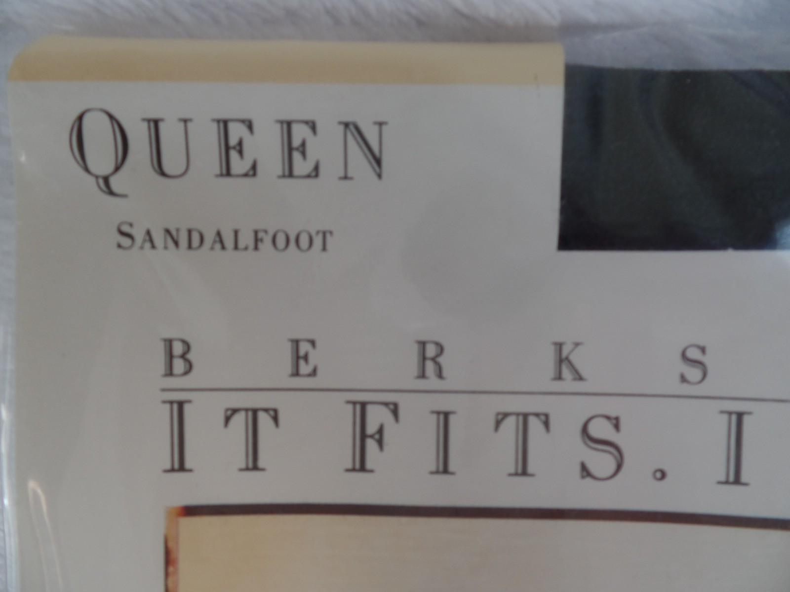 Vintage 1989 Berkshire It Fits. It Fits! Pantyhose Nylons Queen NOS Black 3x-4x