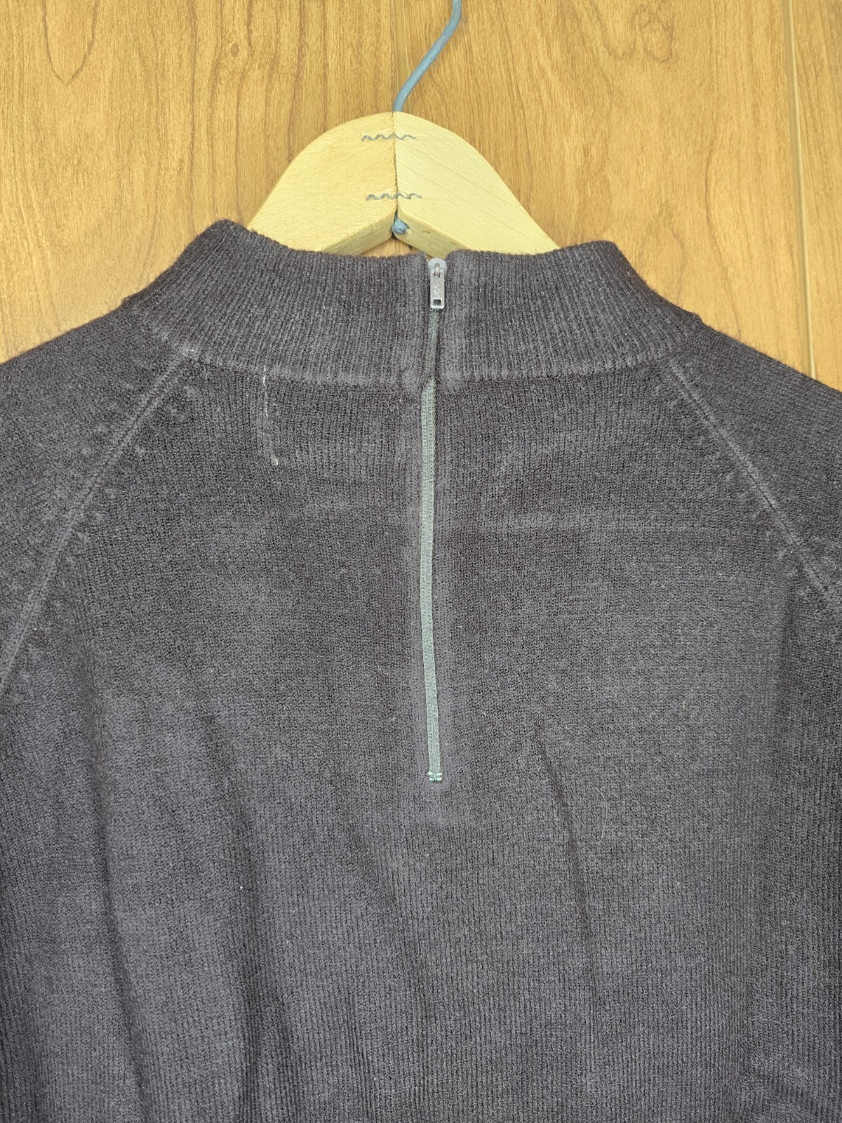 Vintage 60s 70s Mod Mock Neck Half Zip Sweater Womens M Raglan Dorette Small/Med