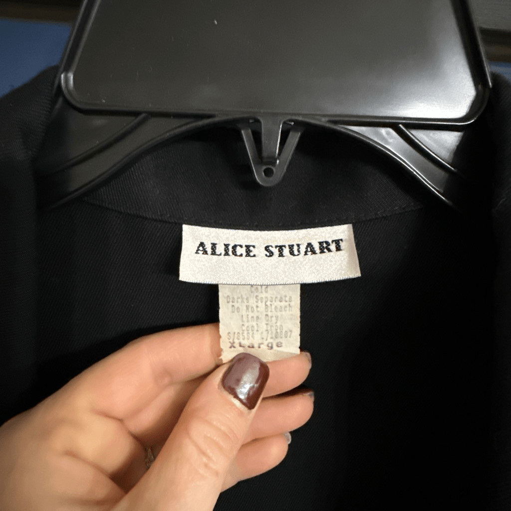 Alice Stuart Women’s One Button Black Blazer Size XL