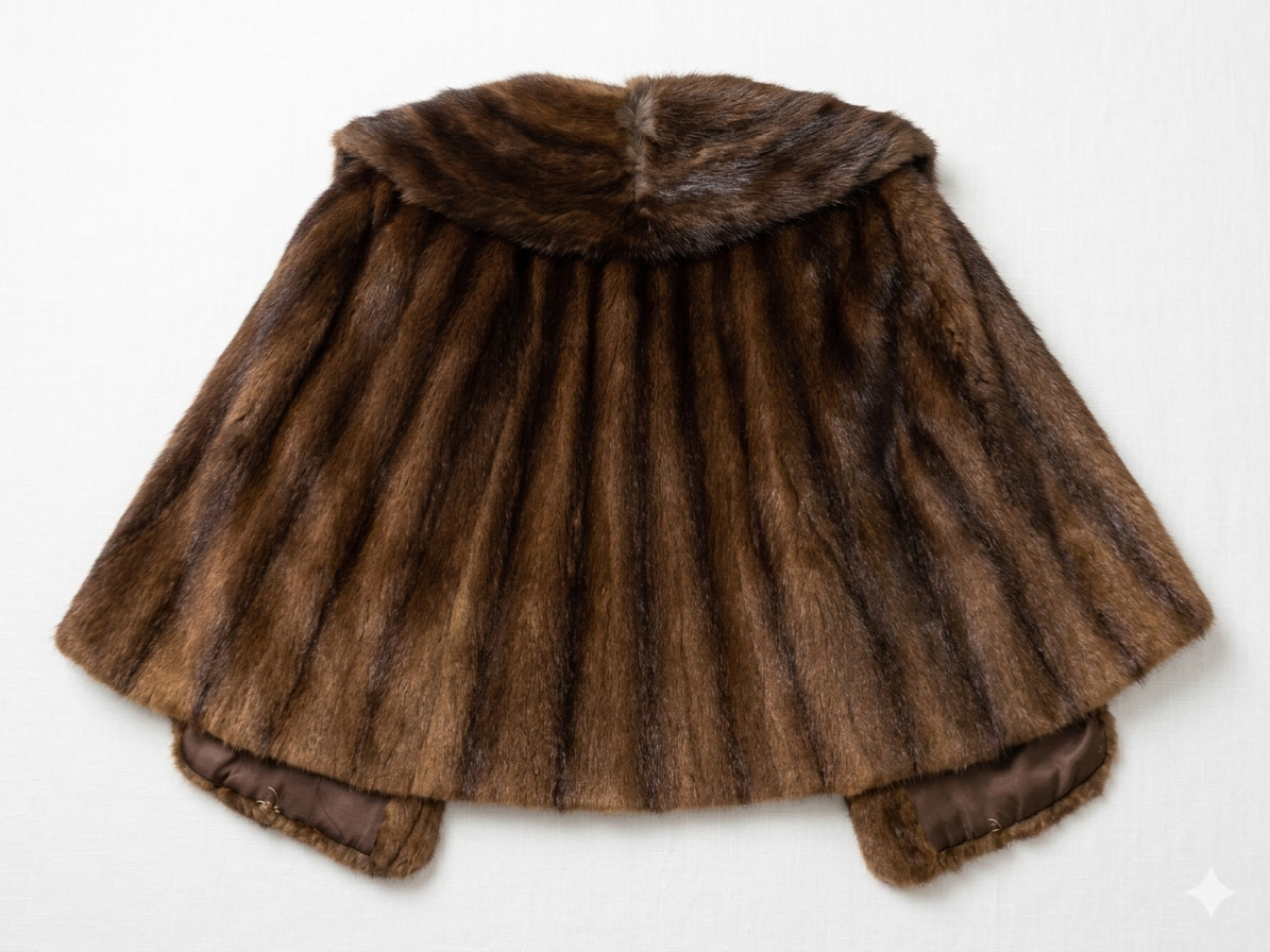 Preowned – Vintage Real Mink Fur Stole Shawl – George’s Furs