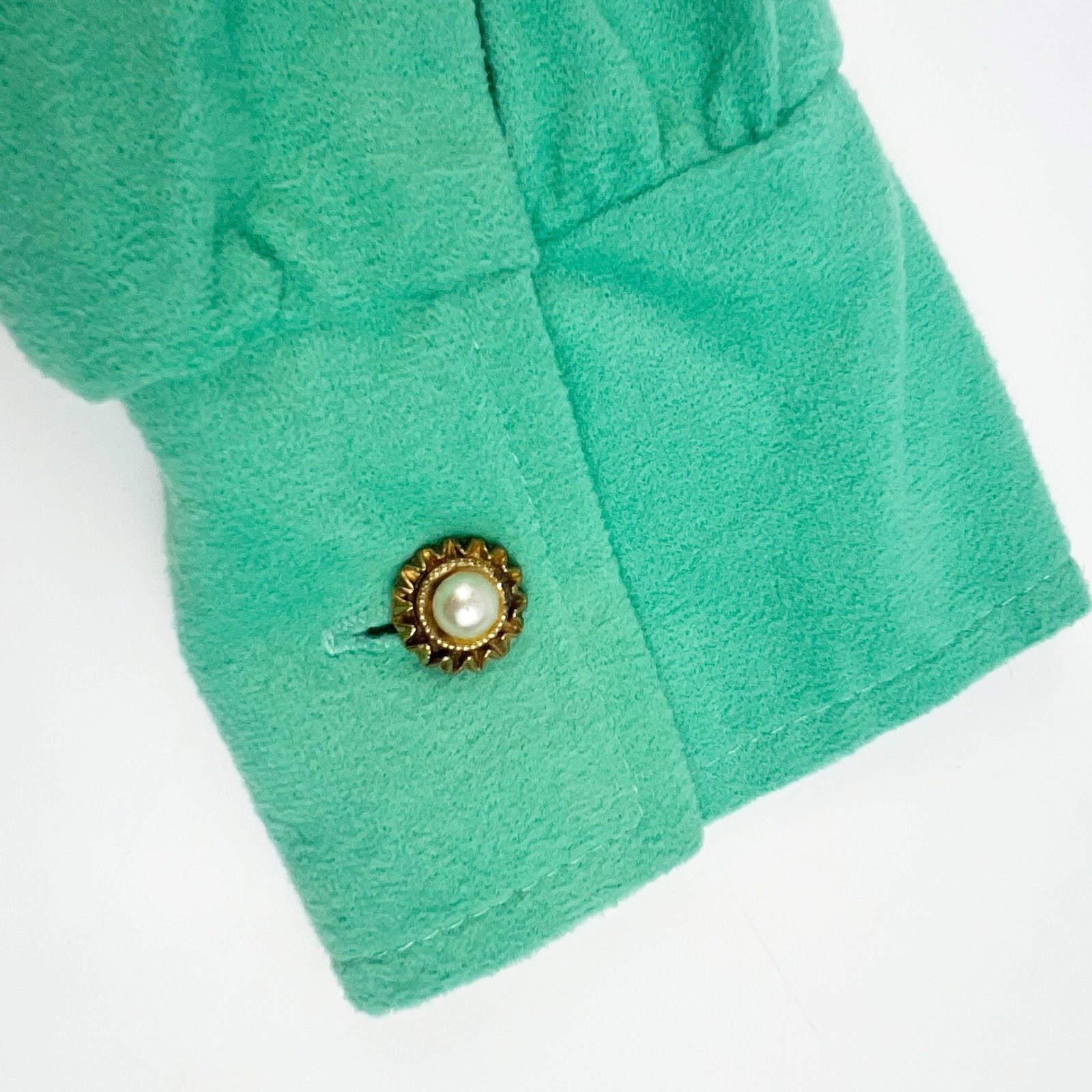 Vtg 70s Jo Hardin Originals Dallas Jumpsuit Green Drawstring Waist Women 6 *Read