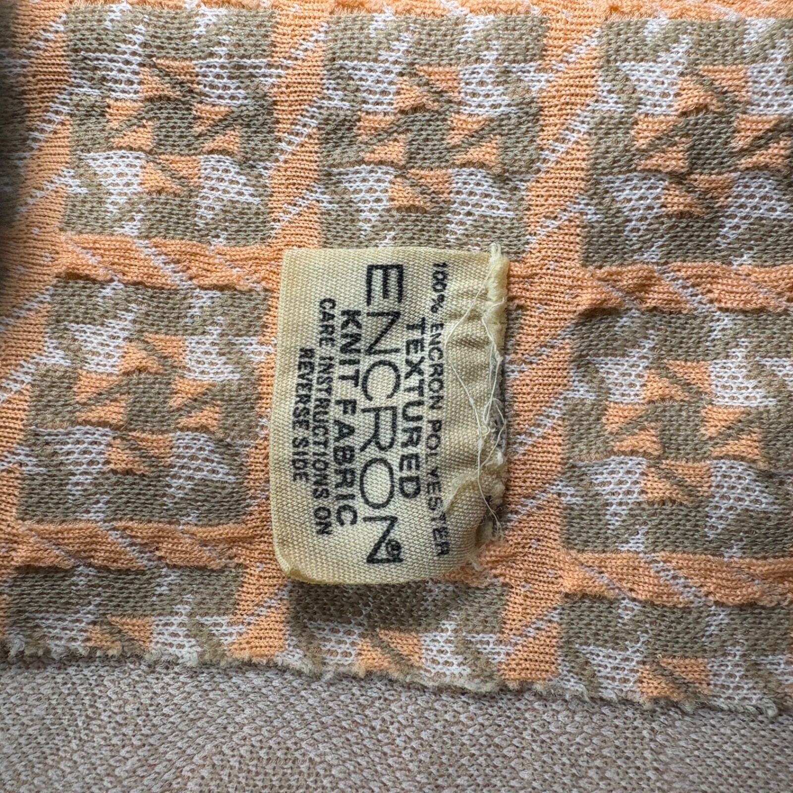 Vintage 60s Jacket UnionMade Textured Encron polyester 12 Hippy/Boho/psychedelic