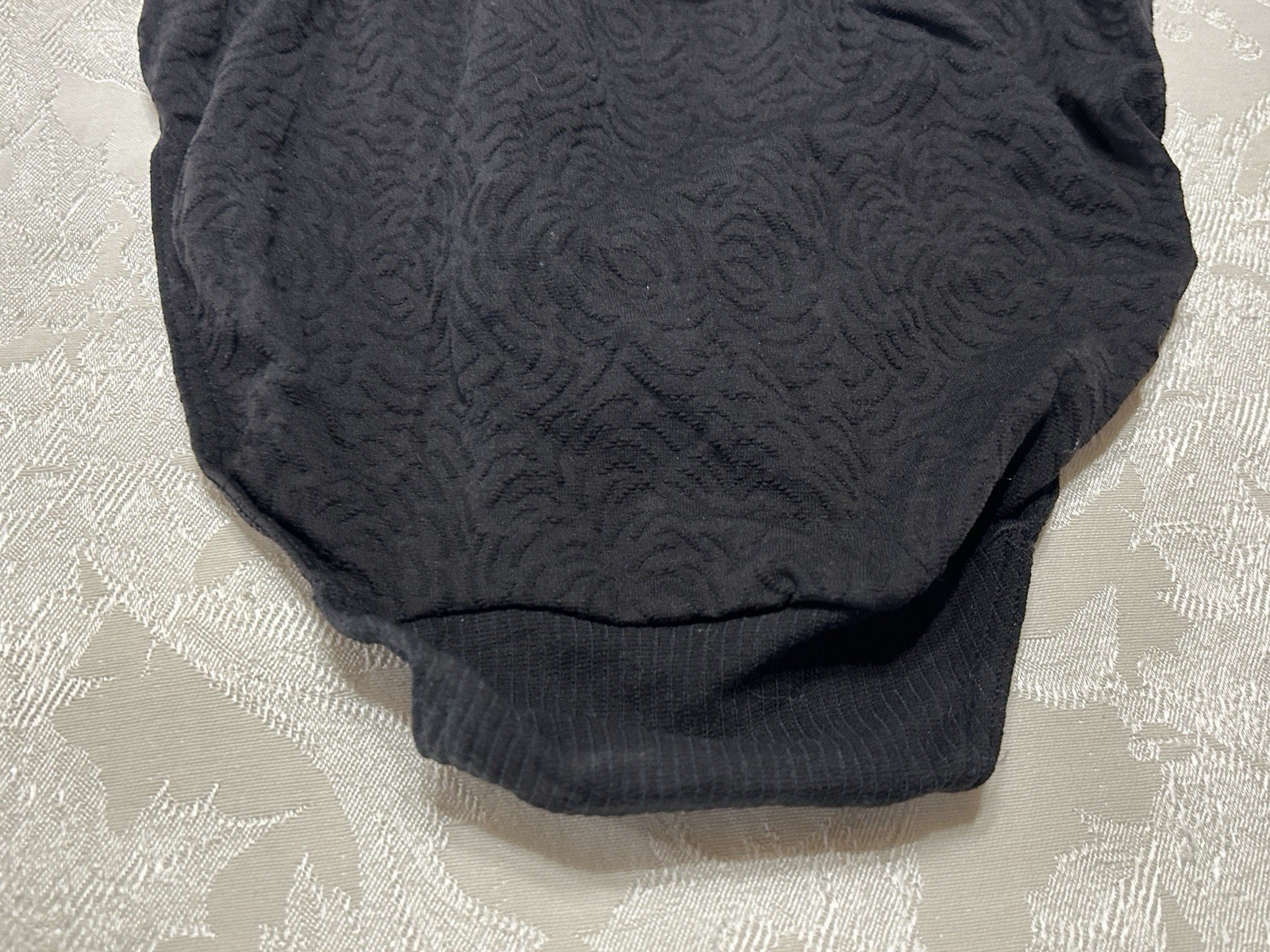 NWT Vtg BALI 2503 Patterned Wide Waistband Hi-Cut Sz 8/9 Black Panties #403