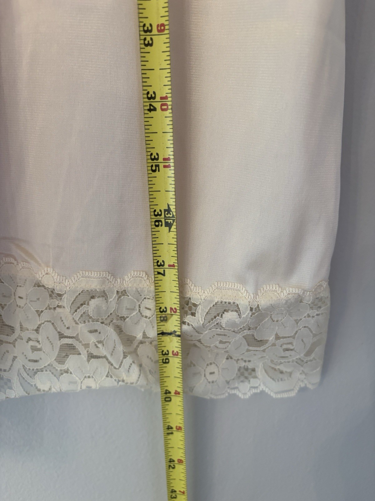 Vintage 1960s Komar dress slip lace Gown Lingerie Size 40 Average Cream MCM
