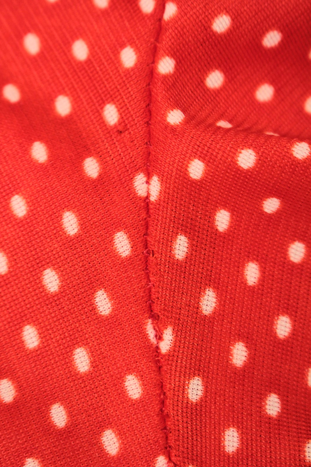 VTG Women’s 70s White & Red Polka Dot Wide Leg / Palazzo Jumpsuit XS 1970s PBJ