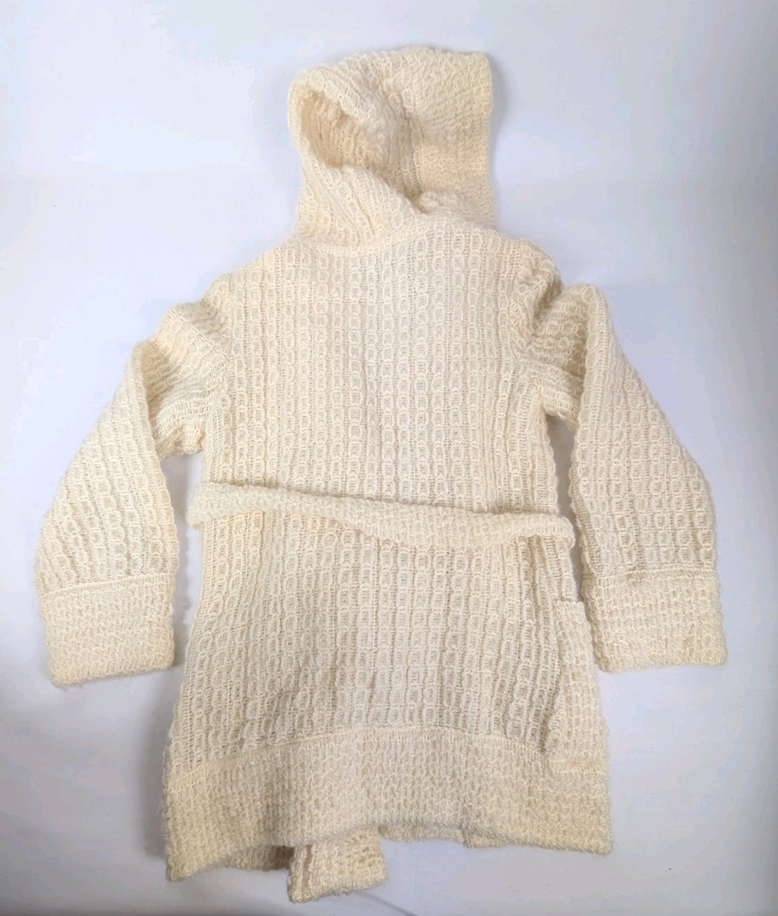 Sweater Vintage White Hooded B.E.T.Y.K. Size 4 Made In Greece