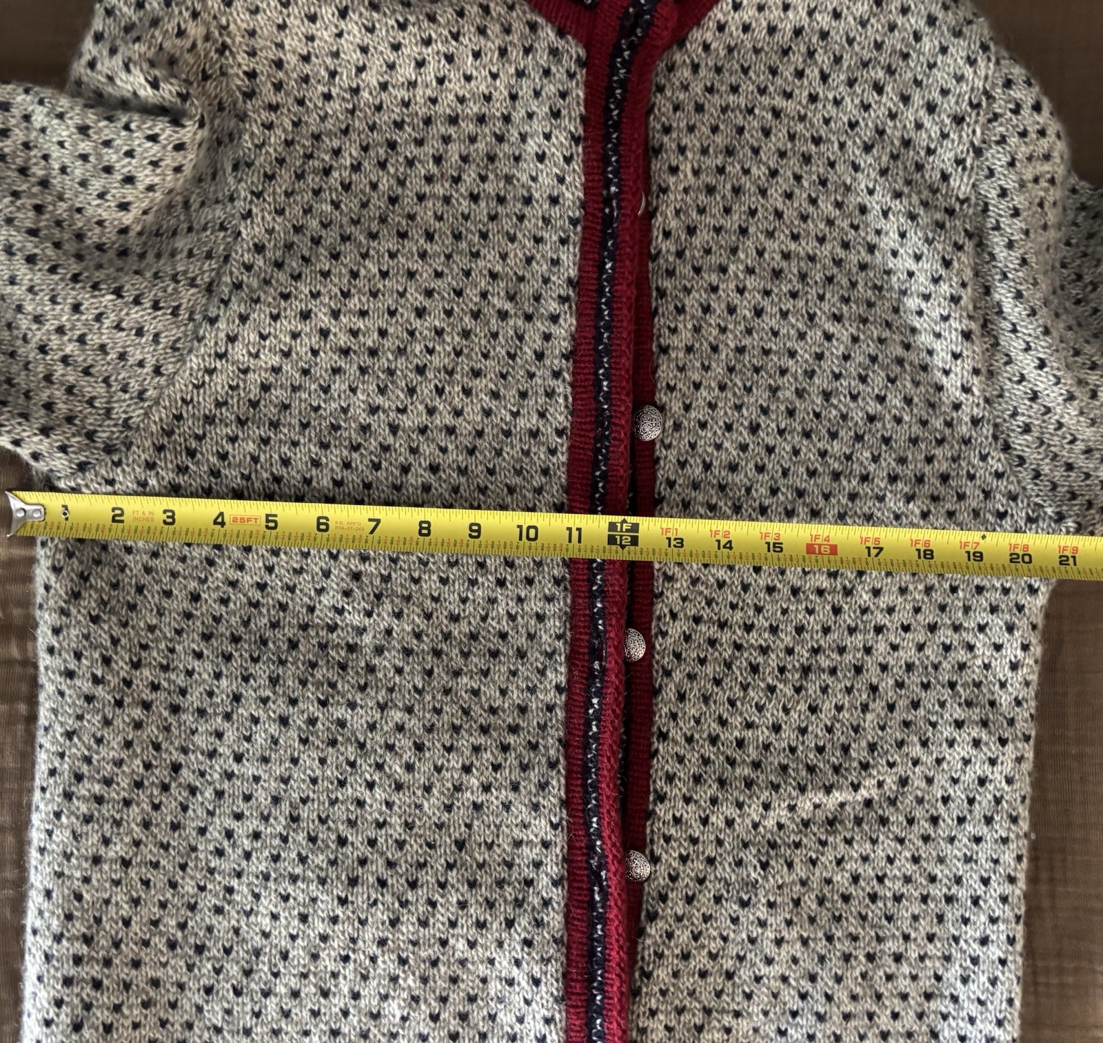 Vintage L.L. Bean USA Norwegian Wool Blend Cardigan Sweater (Size XL)