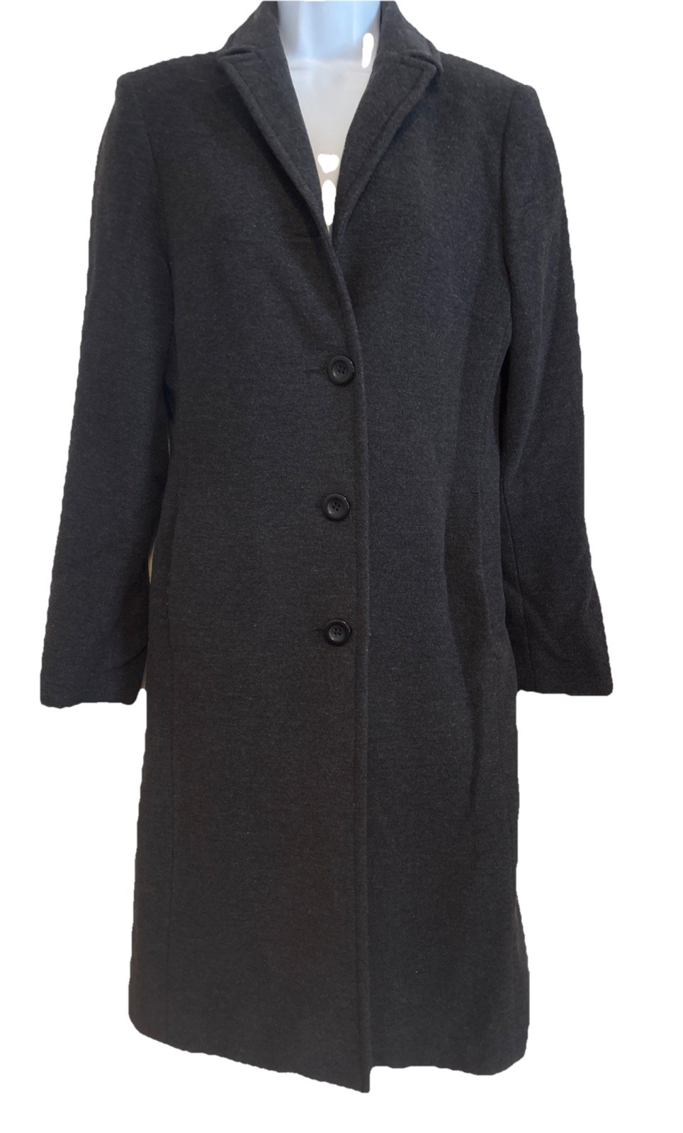 Vintage United Colors Of Benetton Gray Wool Blend Coat HUNGARY XS/S (read)