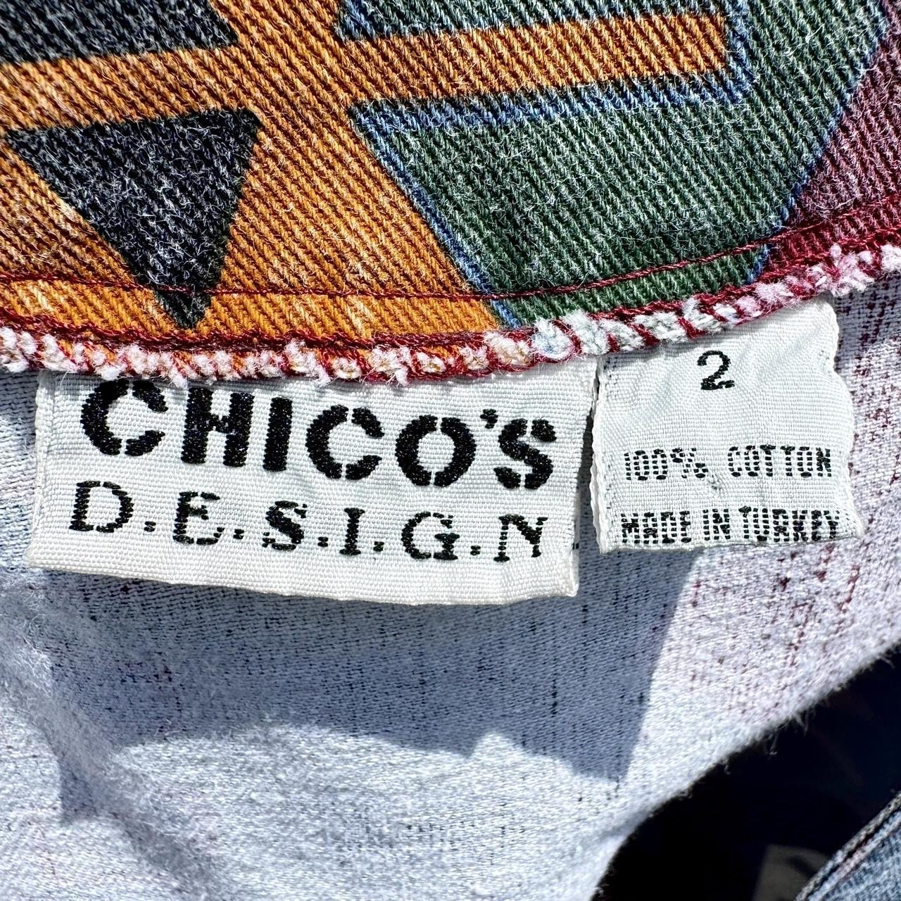 90s Chico’s design southwestern cotton denim vest