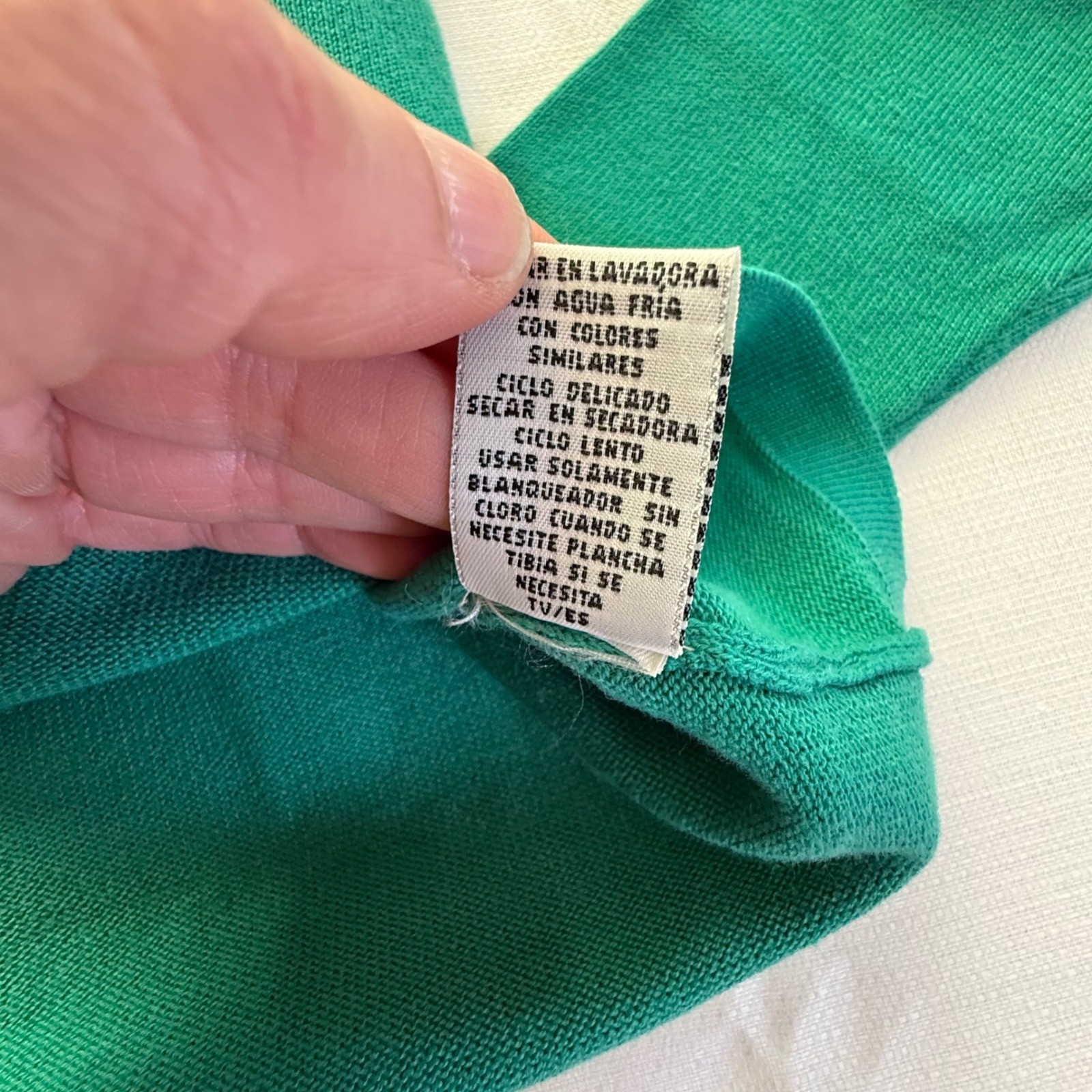Vintage Yarnworks Green Sweater Medium Cotton Acrylic Minimalist Classic