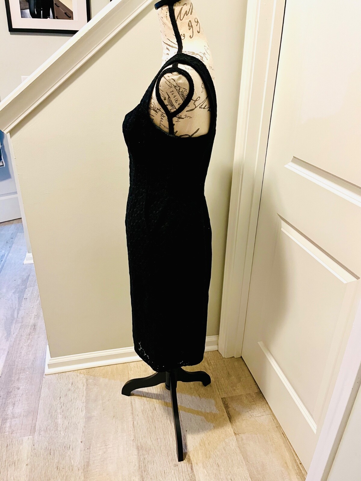 VTG Nanette Lapore Black Eyelet Corset Dress Sleeveless Size 8, STUNNING, EUC