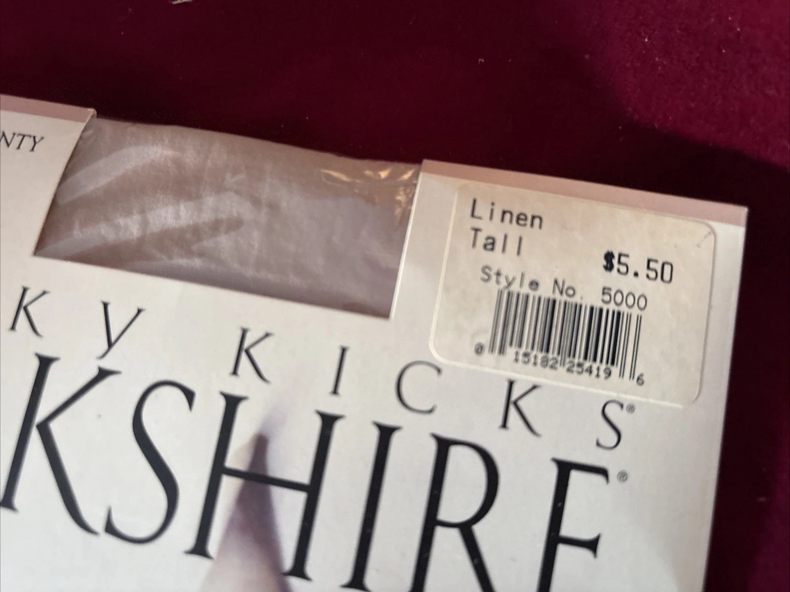 1993 New Berkshire Silky Kicks French Cut Panty LINEN Pantyhose Vintage Tall