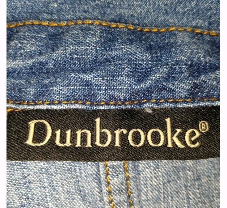 Vintage 90s Y2K Dunbrooke Women’s Denim Jean Blazer Jacket Pockets Sz M