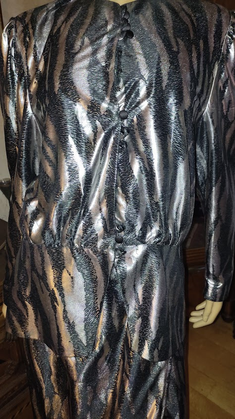 Evening dress cocktail dress from the 60s-size 42/44 black/silver