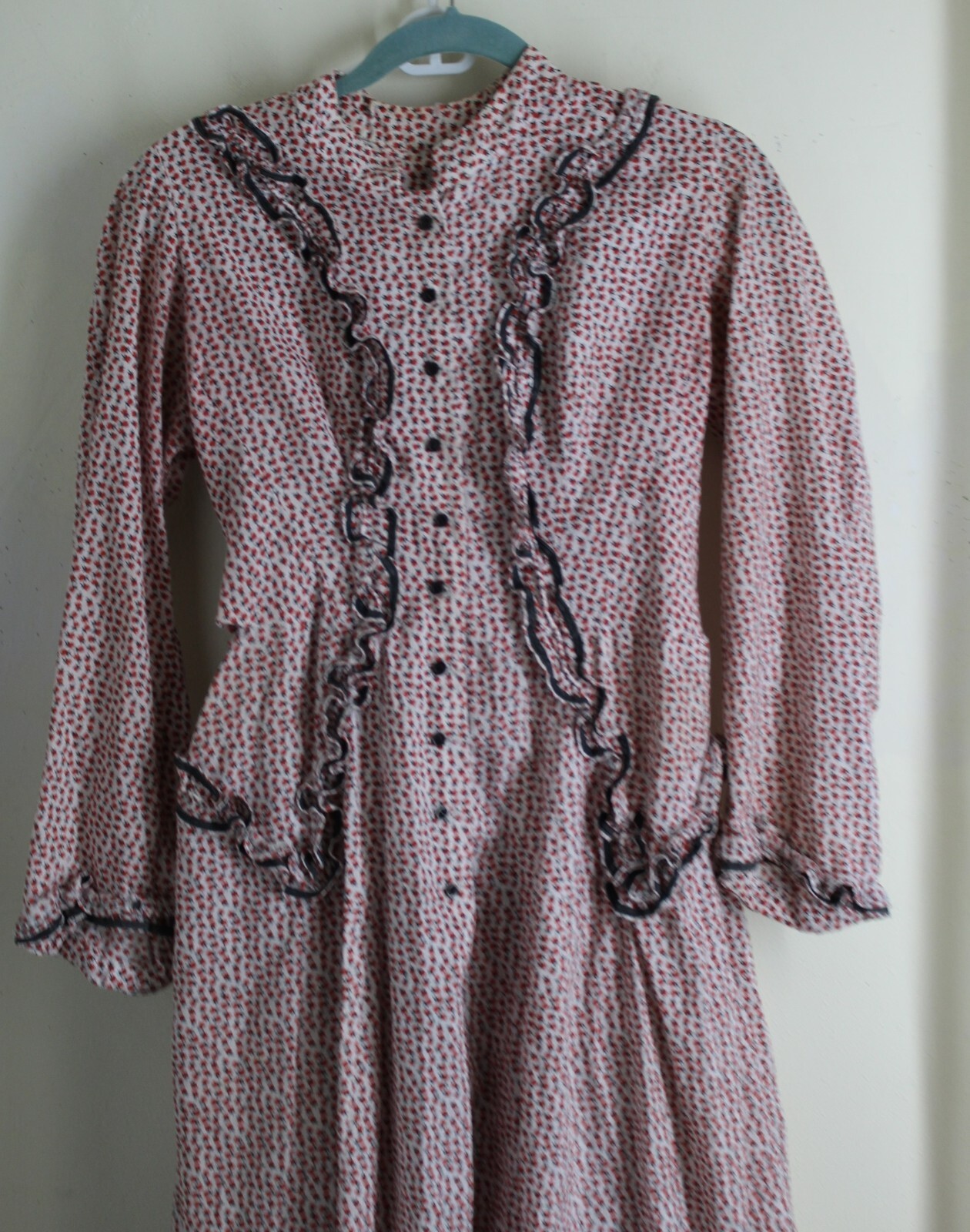 Estate Vtg AS IS 2Pc Edwardian Western Prarie Dress & Jacket Set Sz X S M