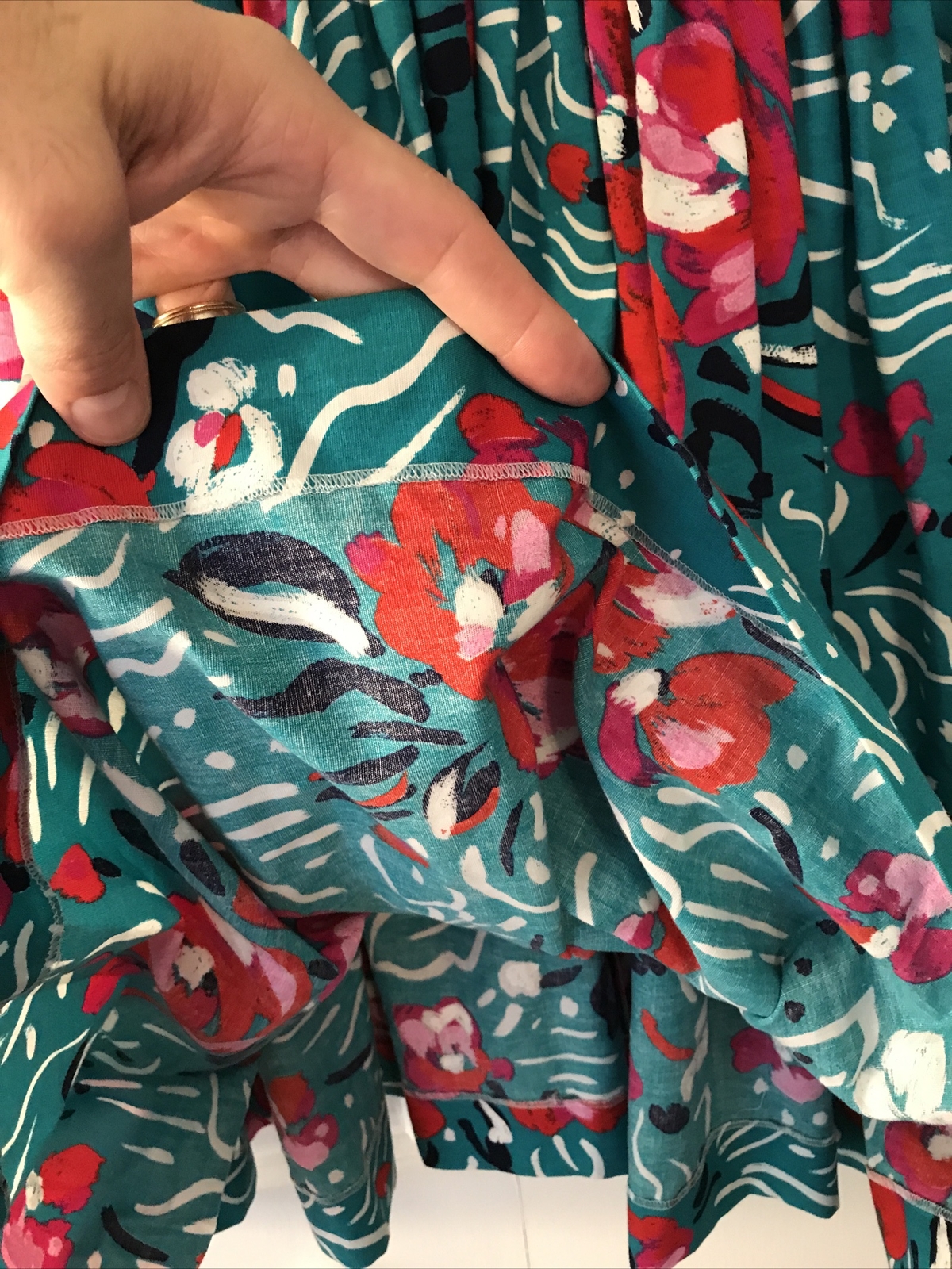 VINTAGE DEBORAH BOUTIQUE 80’s Size 6 Floral Dress Party Flamingo Salsa Flare EUC