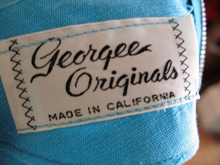 VTG 60s Mad Secretary Dress Pin Up Bombshell Robin Egg Blue Georgee Originals M