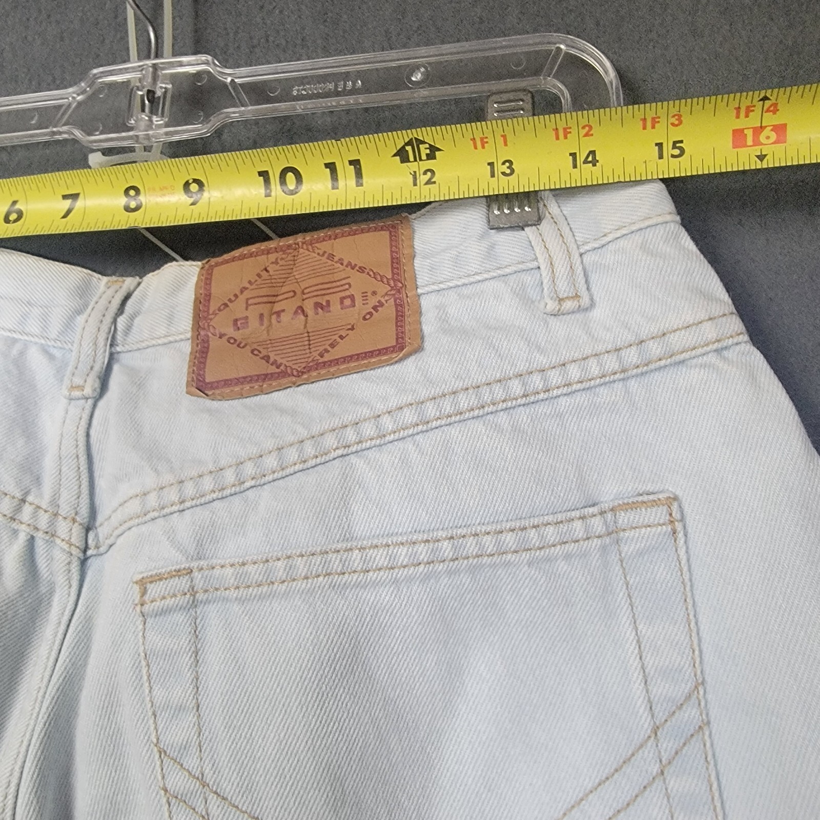 Vtg PS Gitano High Rise Mom Jeans Medium Denim Sz 16 Long Straight Leg