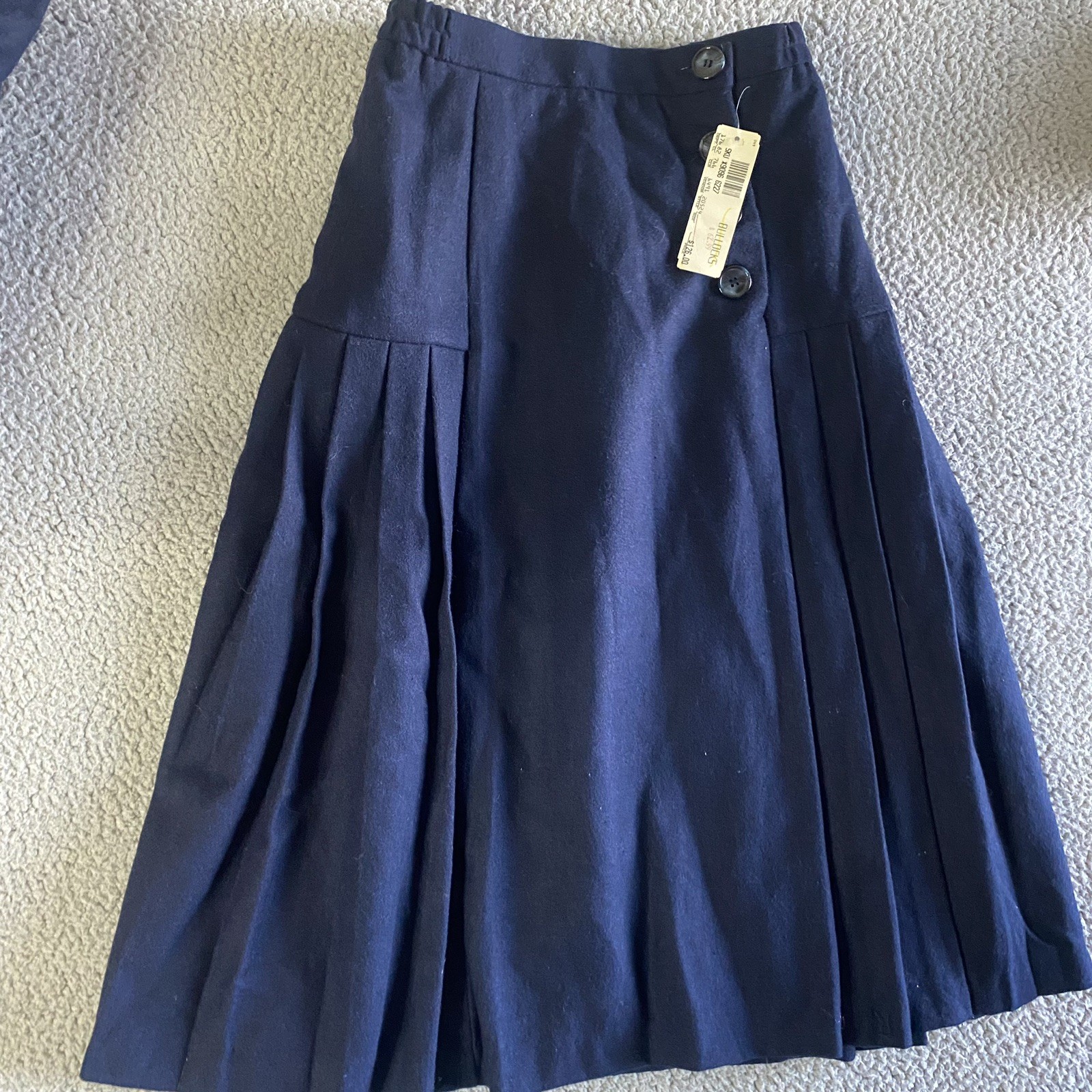 Vintage Sweet Suit 2 Pc Pleated Skirt Blazer Set Petite Blue Office wear