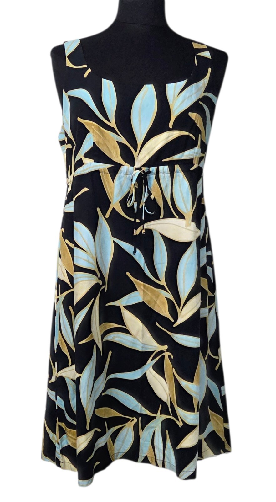 Shannon Marie Vintage Hawaiian Midi Tropical Dress Hawaii Tie Front Women’s L