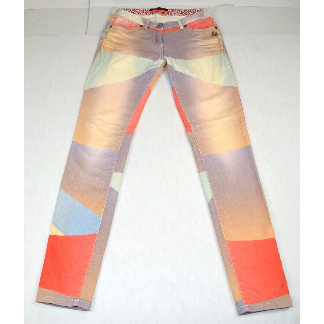 Vintage Maison Scotch Pants 28 x 29 S/M 90s Purple Orange Geo Shapes CottonBlend