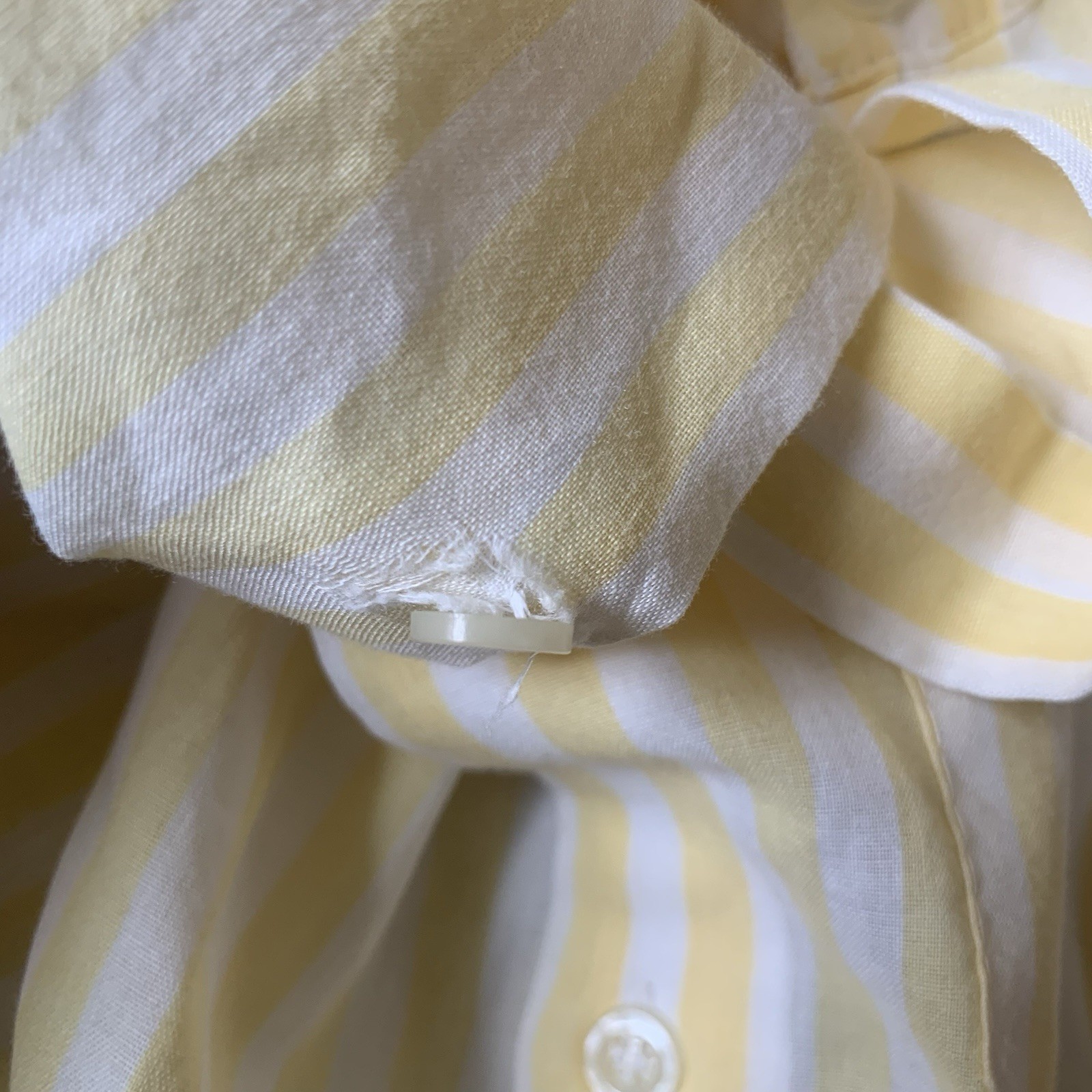 Vintage late 70s early 80s soft lightweight yellow white striped layering top
