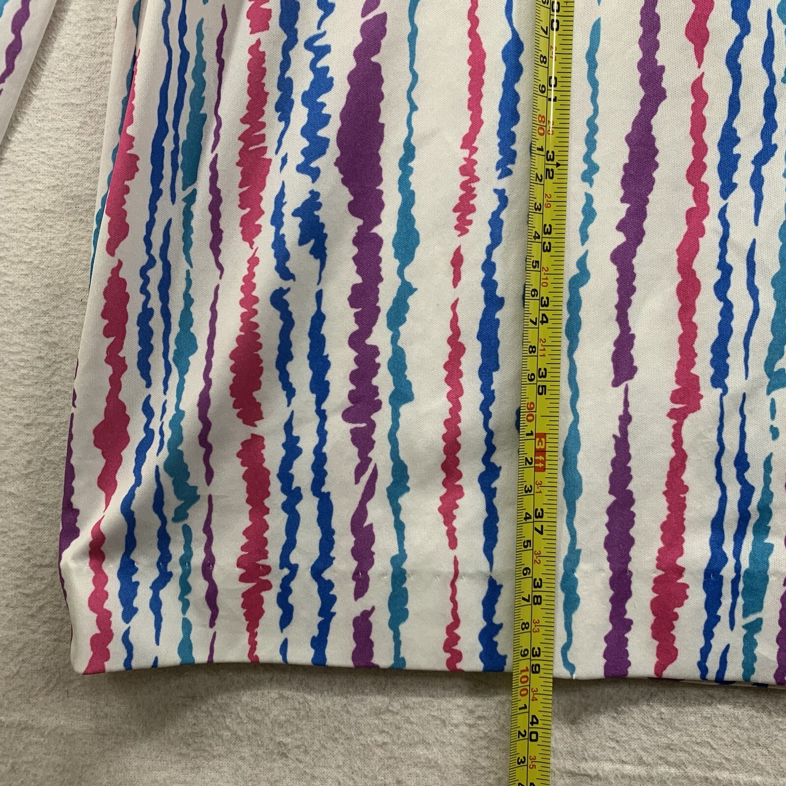 Vintage Petites By Marty Gutmacher USA Polyester Knit Colorful Shift Dress 60s