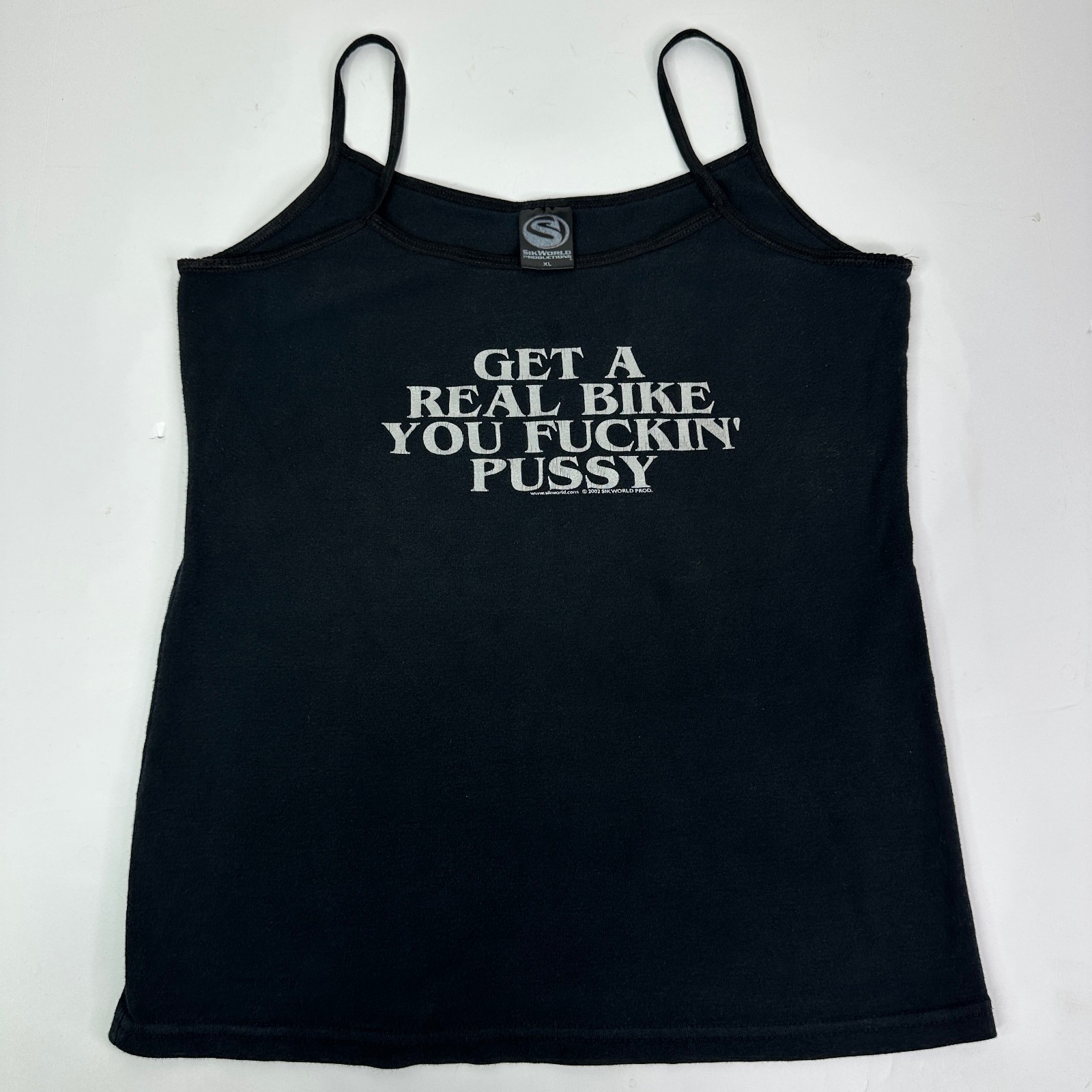 Vintage y2k Sik World Get A Real Bike You Fkn Psy XL Shirt Harley Biker Tank Top