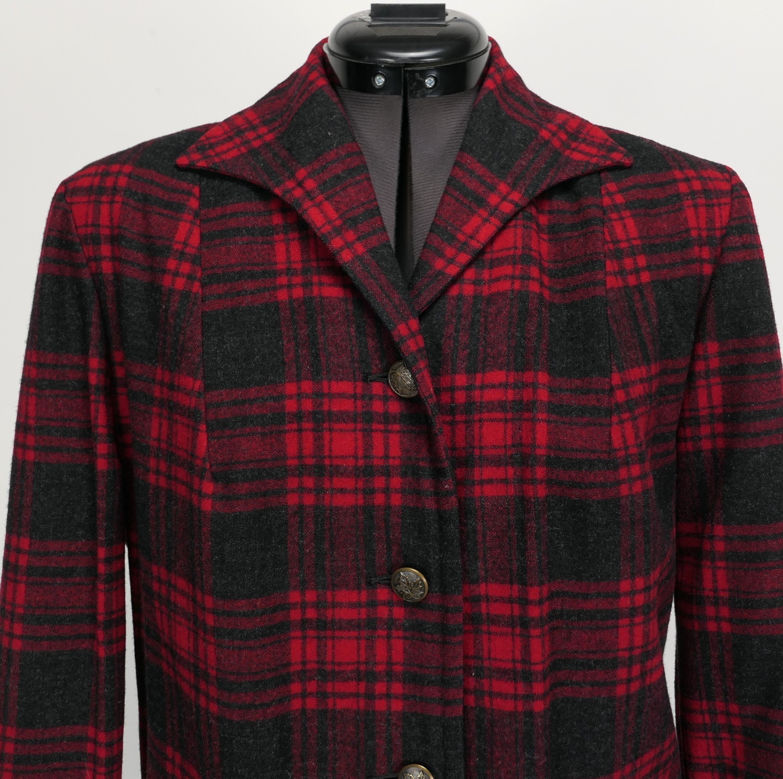 VTG Pendleton Traveller Buffalo Plaid Virgin Wool Shirt Jacket S/M True ’50s VTG