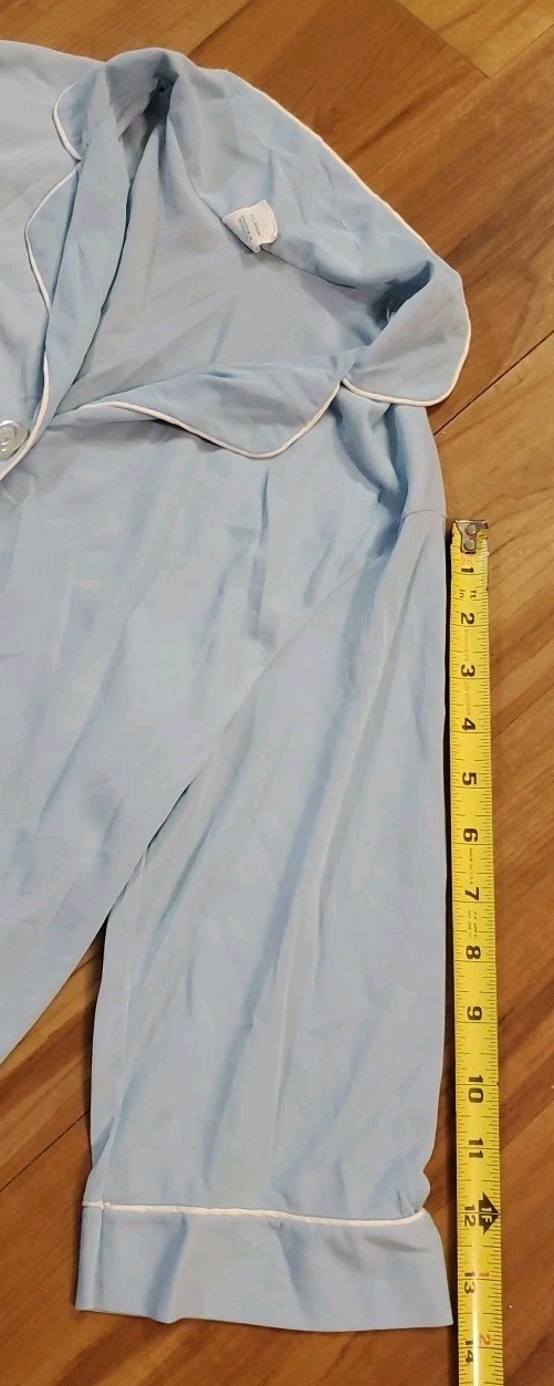 Vtg Gaymode Size 34 Button Down Sleep Shirt Blue House Dress Penneys Grannycore