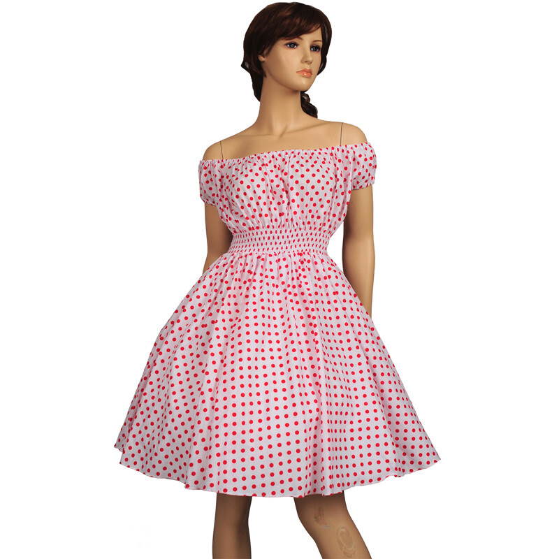 Summer 50s 60s 70s Vintage Retro TEA Dress Rockabilly Party Swing Dress One Size