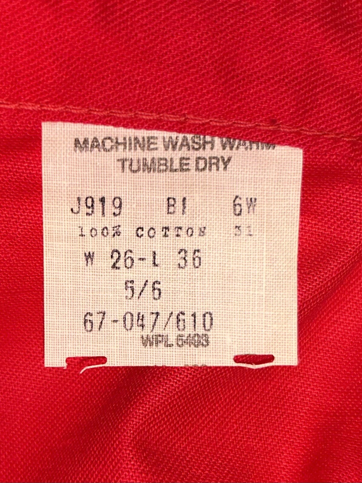 Vintage 1980’s Washington Deecee Jeans, Deadstock NWT, Size 26×36