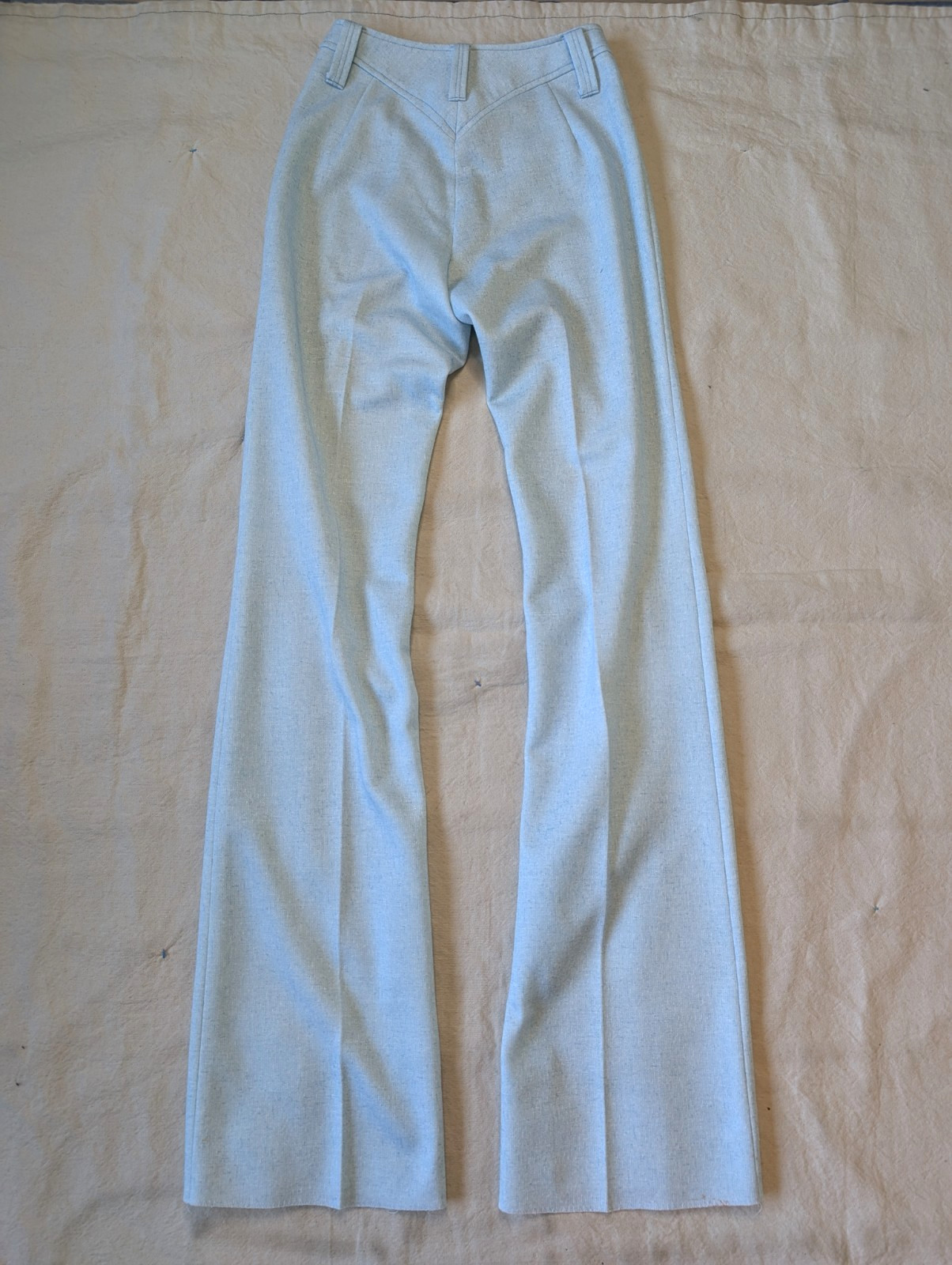 H Bar C Vintage 60s 70s Women’s Polyknit Western Dress Flares UnHemmed Tomboy 25