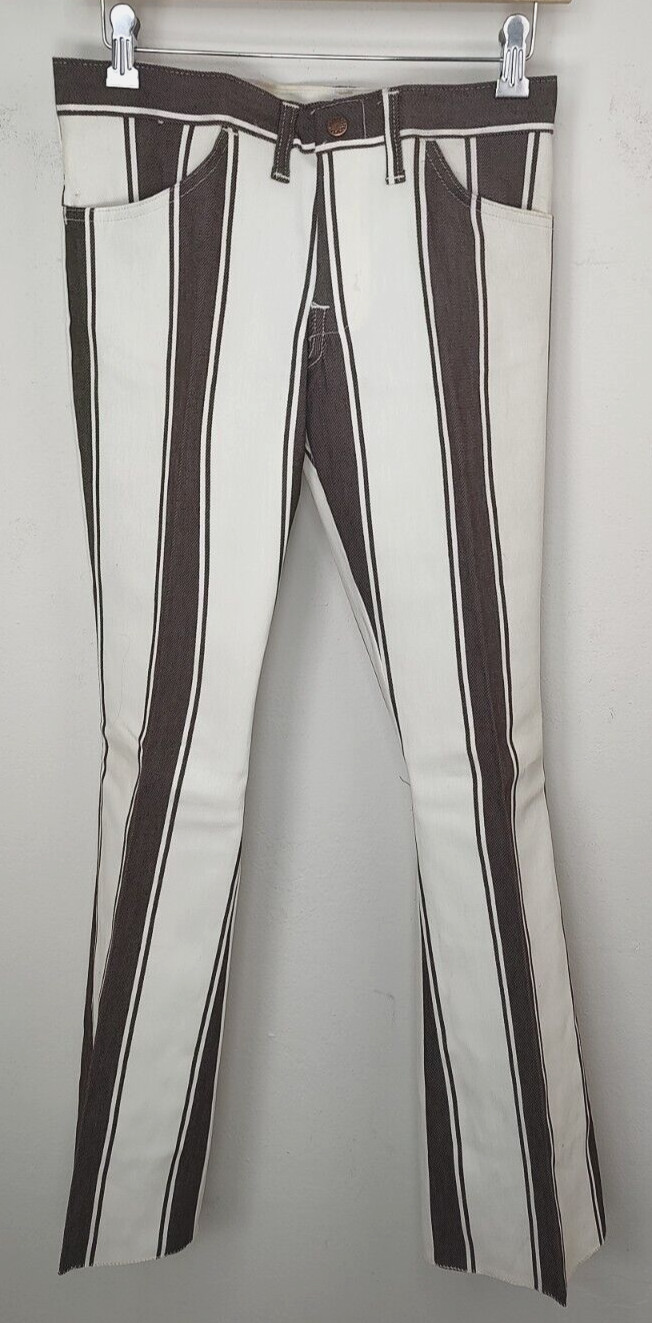 H Bar C Ranchwear Tomboys Teen 8 25’w x 30.5″ BootCut Brown white Western Jeans