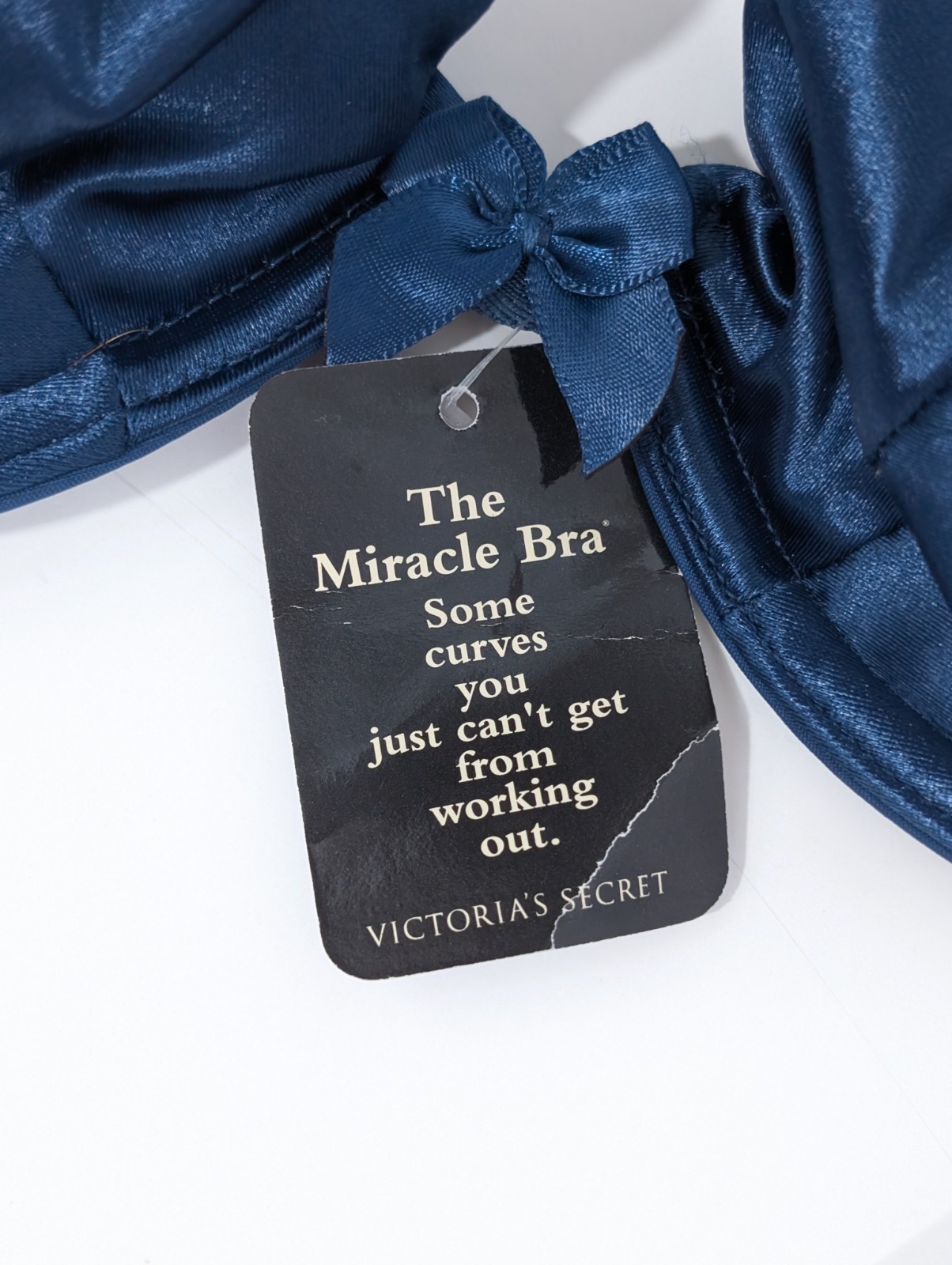 Victoria’s Secret Vintage Miracle Second Skin Satin Bra 38C Women NEW 90s silky