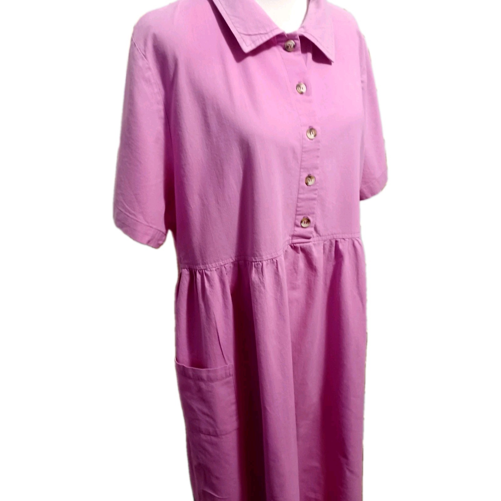 Sunbelt Pink Vintage 90s Cotton Lagan Look Dress Women’s XL