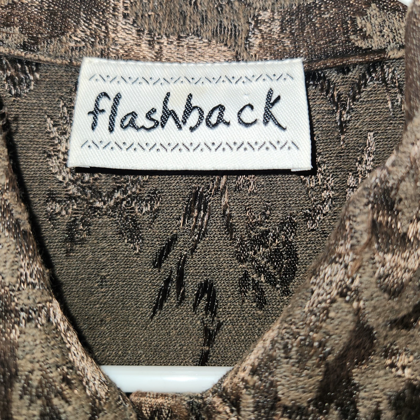 Flashback Chocolate Brown Patchwork Tapestry Vest w/ beaded embellishment MEDIUM
