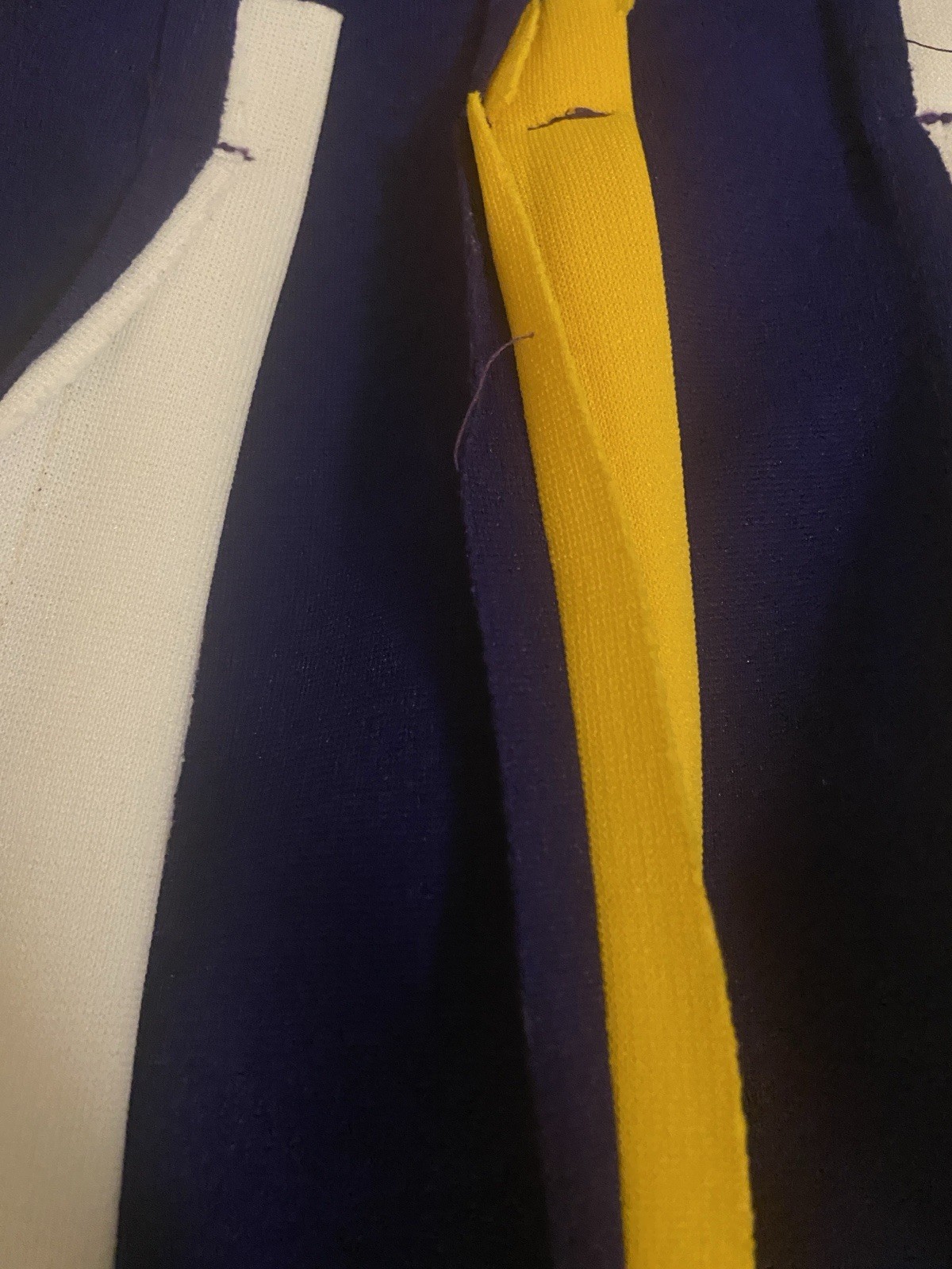 Vintage 60’s cheerleader Supply Co Inc Purple,yellow & White Cheer Skirt
