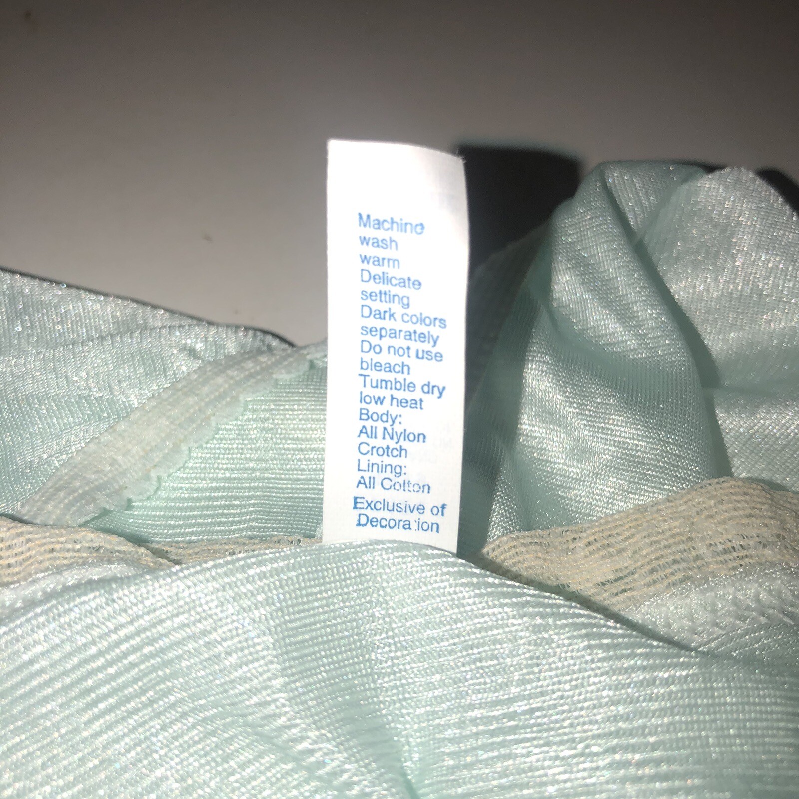 Vintage New Myonne Panties Light Baby Blue Panties Size 7 Nylon Fits Hips 40-41