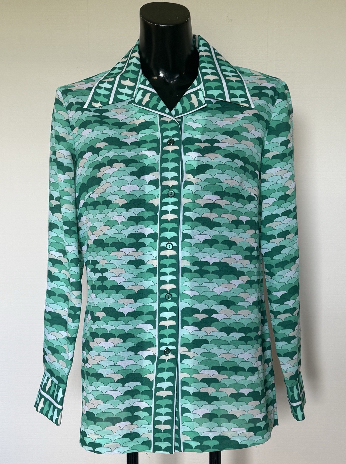 4 Vintage 1970s Alex Colman Act III Button Front Blouses Shirts Small/Medium