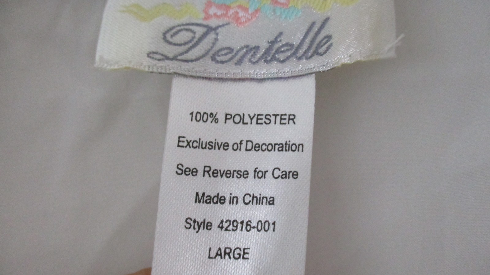 DENTELLE Vintage WHITE SATIN EMBELLISHED ROBE w/ Beads~ Women’s Large